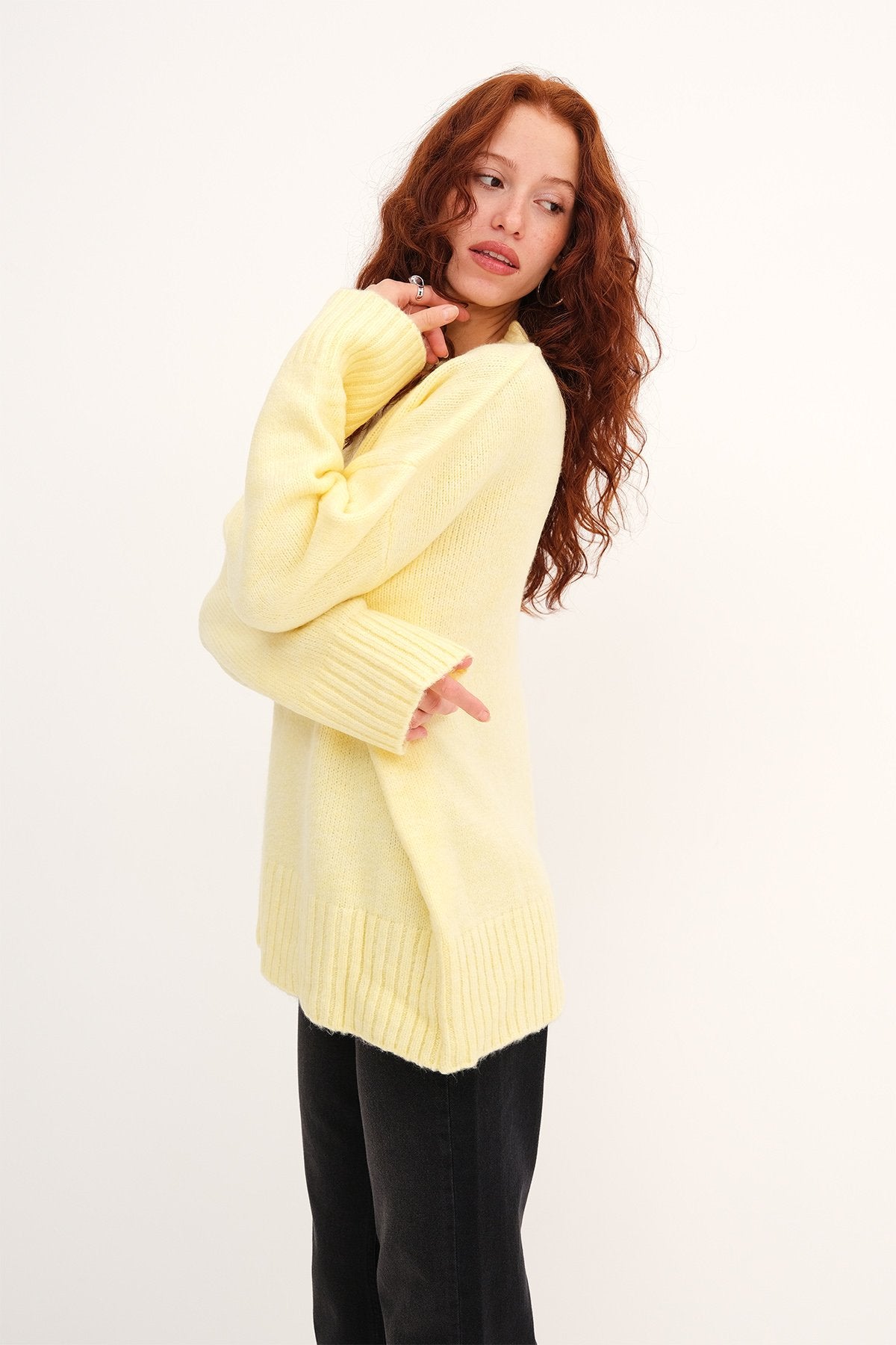 Yellow_Crew-Neck-Basic-Knitwear-Sweater-addax