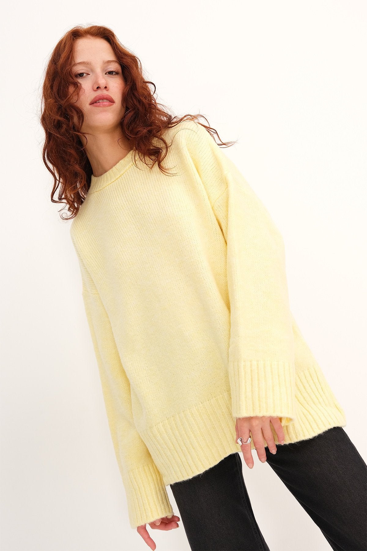 Yellow_Crew-Neck-Basic-Knitwear-Sweater-addax