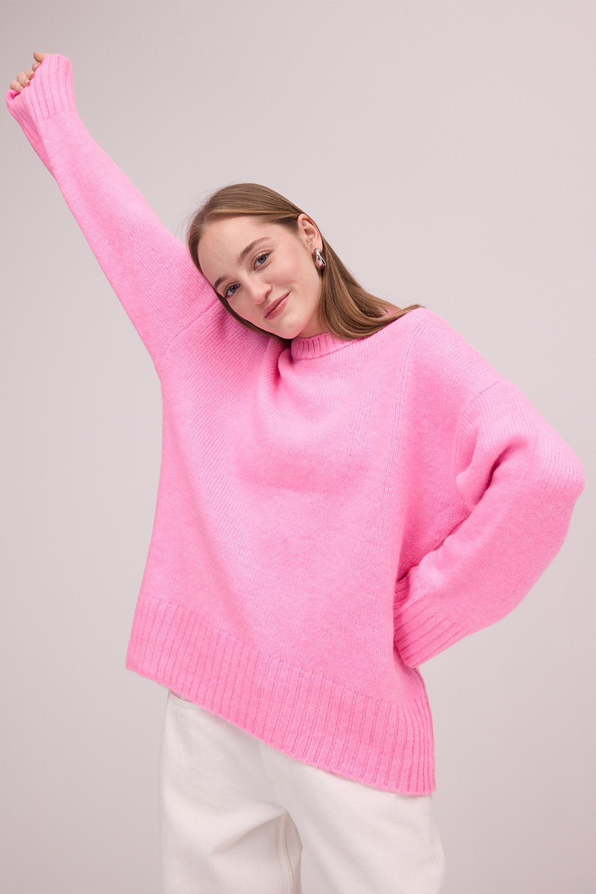 Pink_Crew-Neck-Basic-Knitwear-Sweater-addax