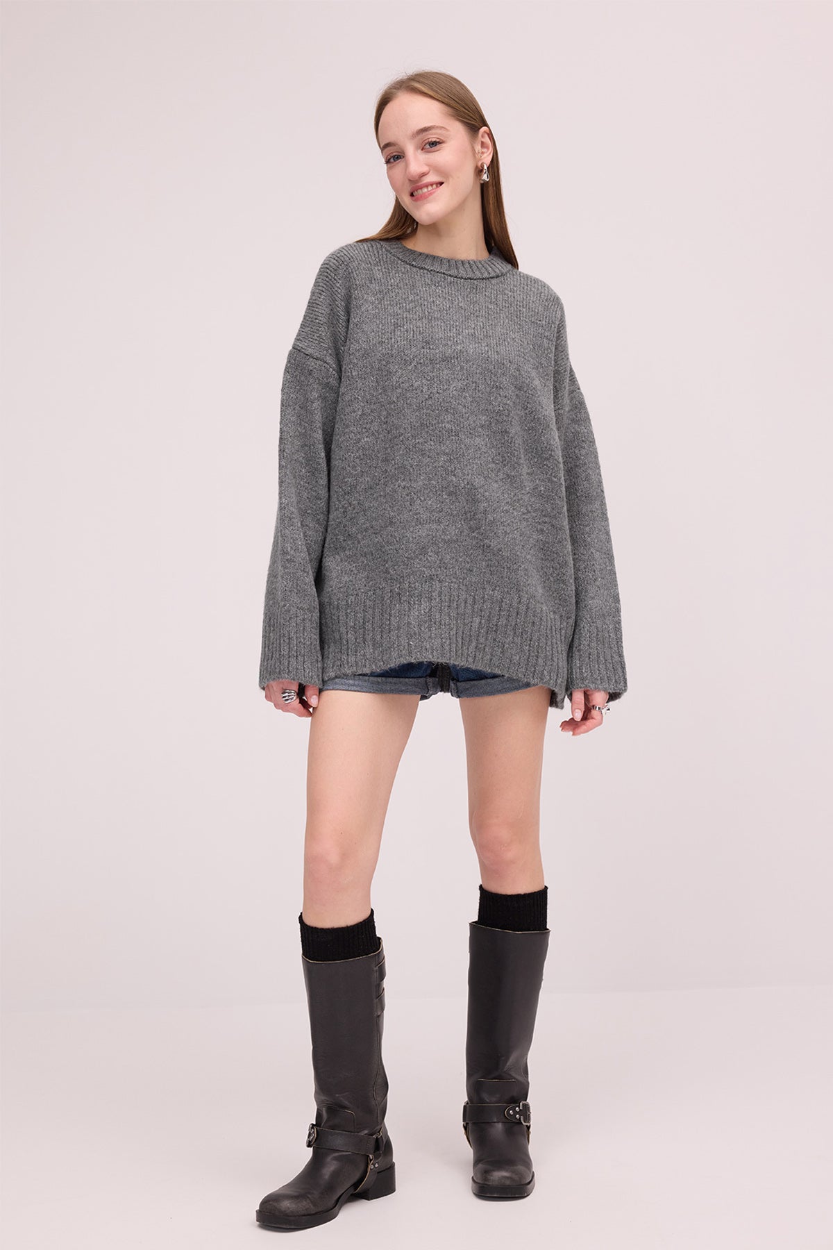 Grey-Melange_Crew-Neck-Basic-Knitwear-Sweater-addax