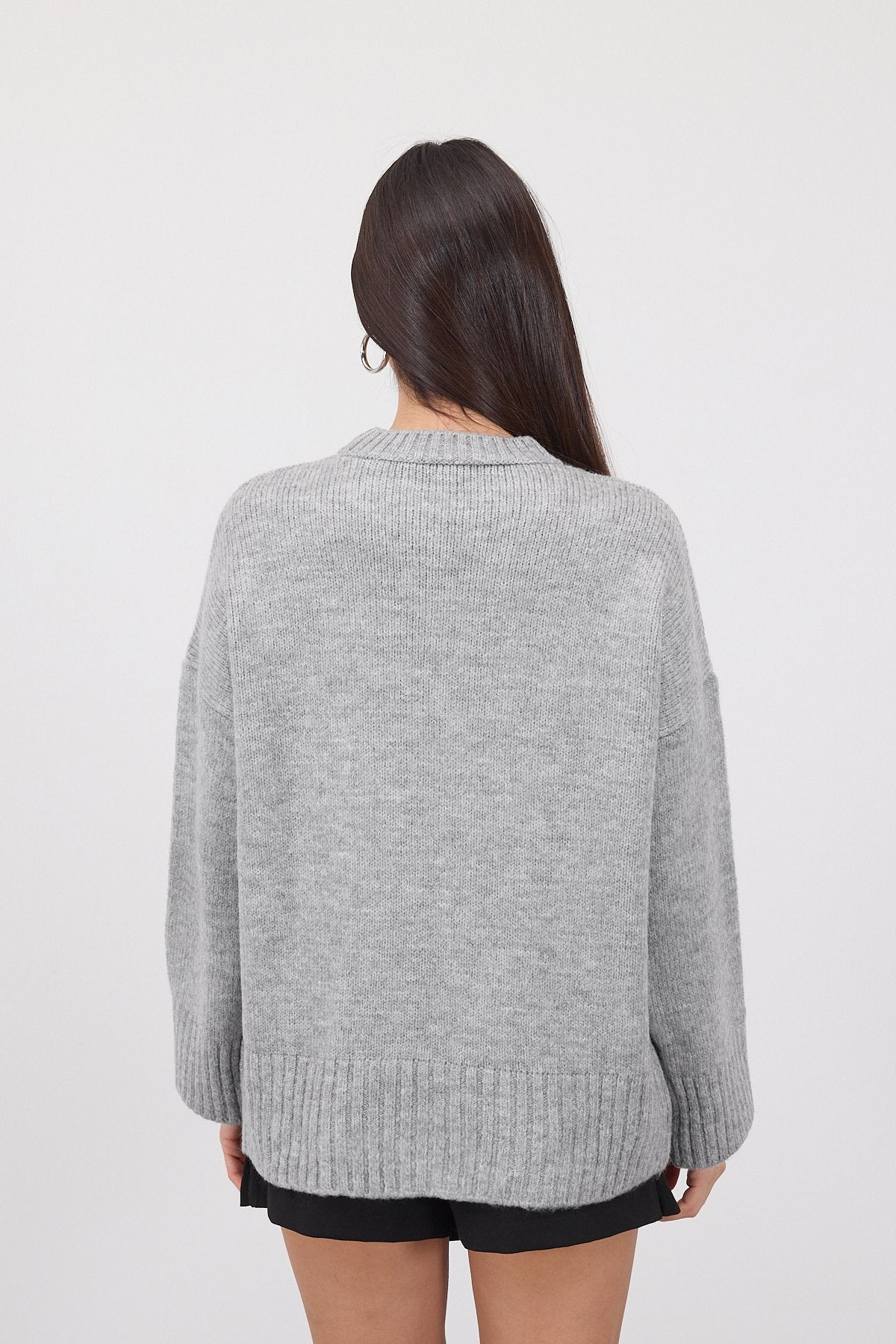 Grey-Melange_Crew-Neck-Basic-Knitwear-Sweater-addax