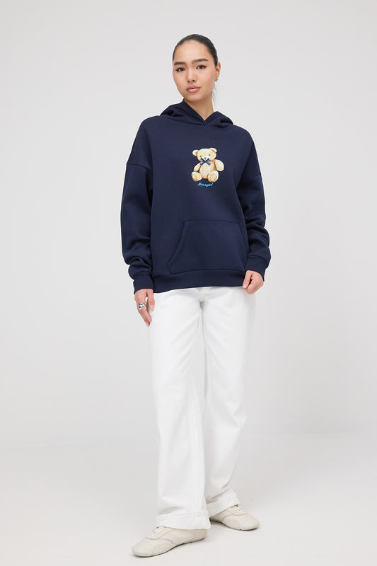 Night-Blue_Teddy-Bear-Printed- Brushed-Sweatshirt-addax