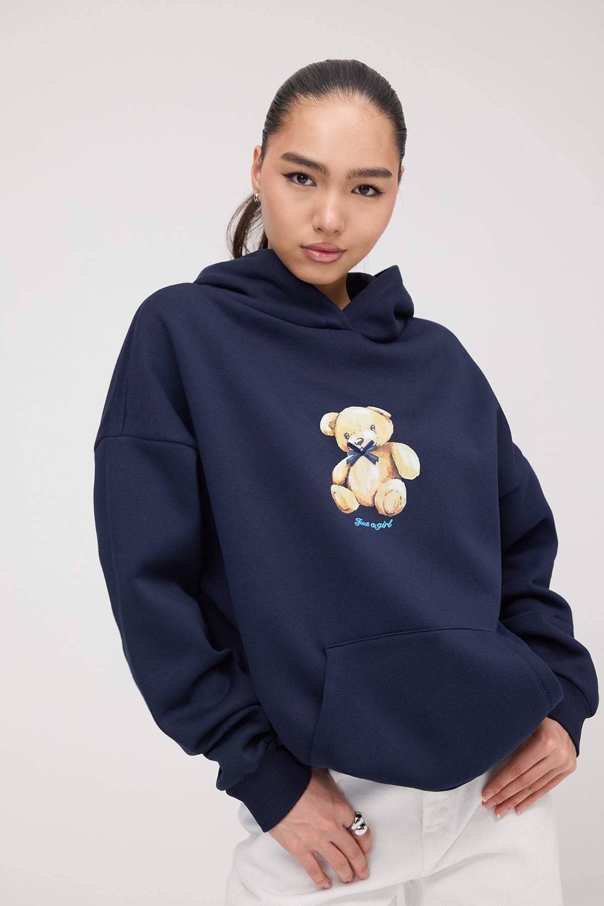 Night-Blue_Teddy-Bear-Printed- Brushed-Sweatshirt-addax