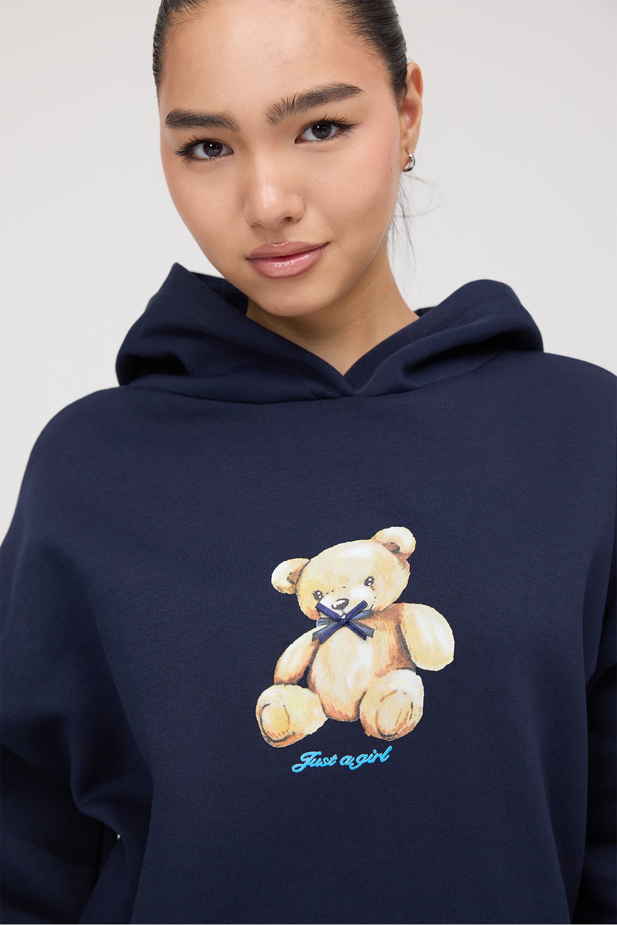 Night-Blue_Teddy-Bear-Printed- Brushed-Sweatshirt-addax