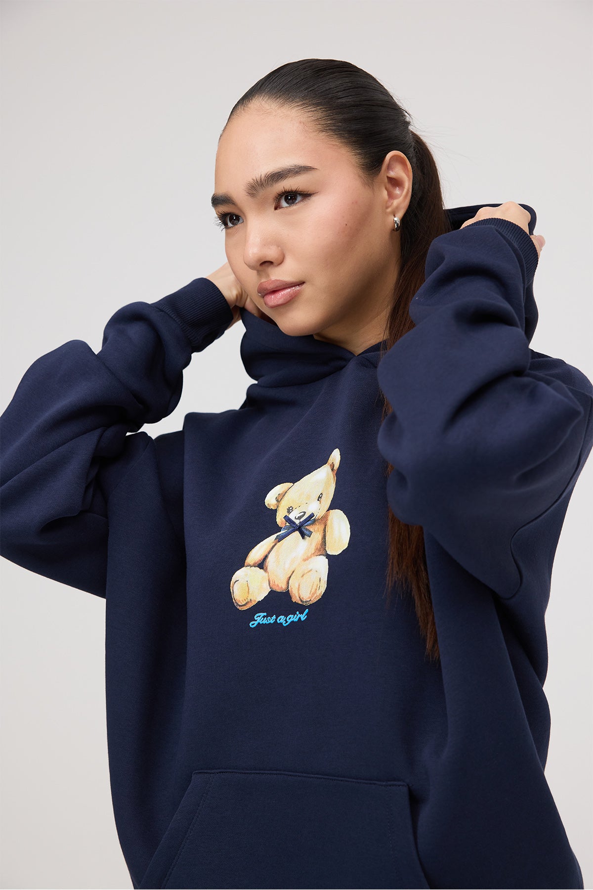 Night-Blue_Teddy-Bear-Printed- Brushed-Sweatshirt-addax