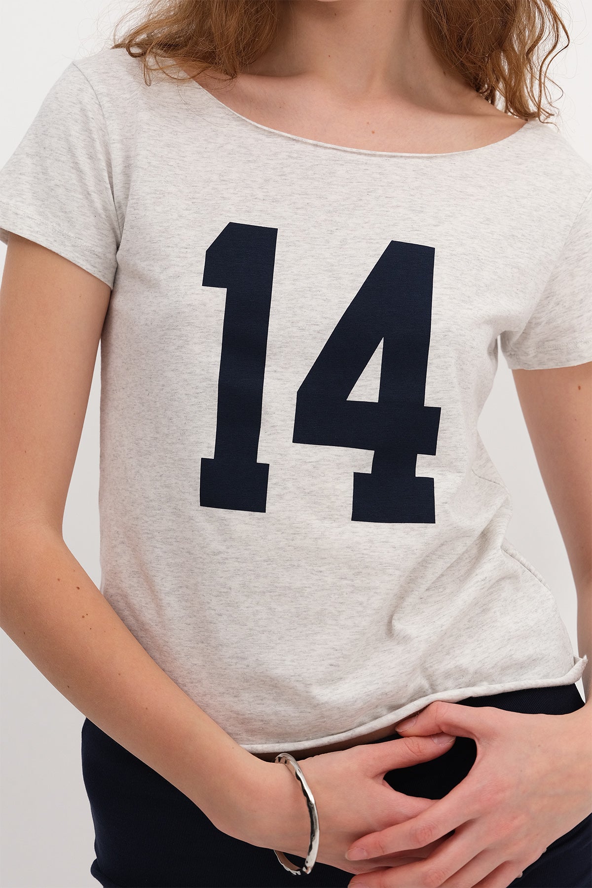 Boat Neck Printed T-shirt