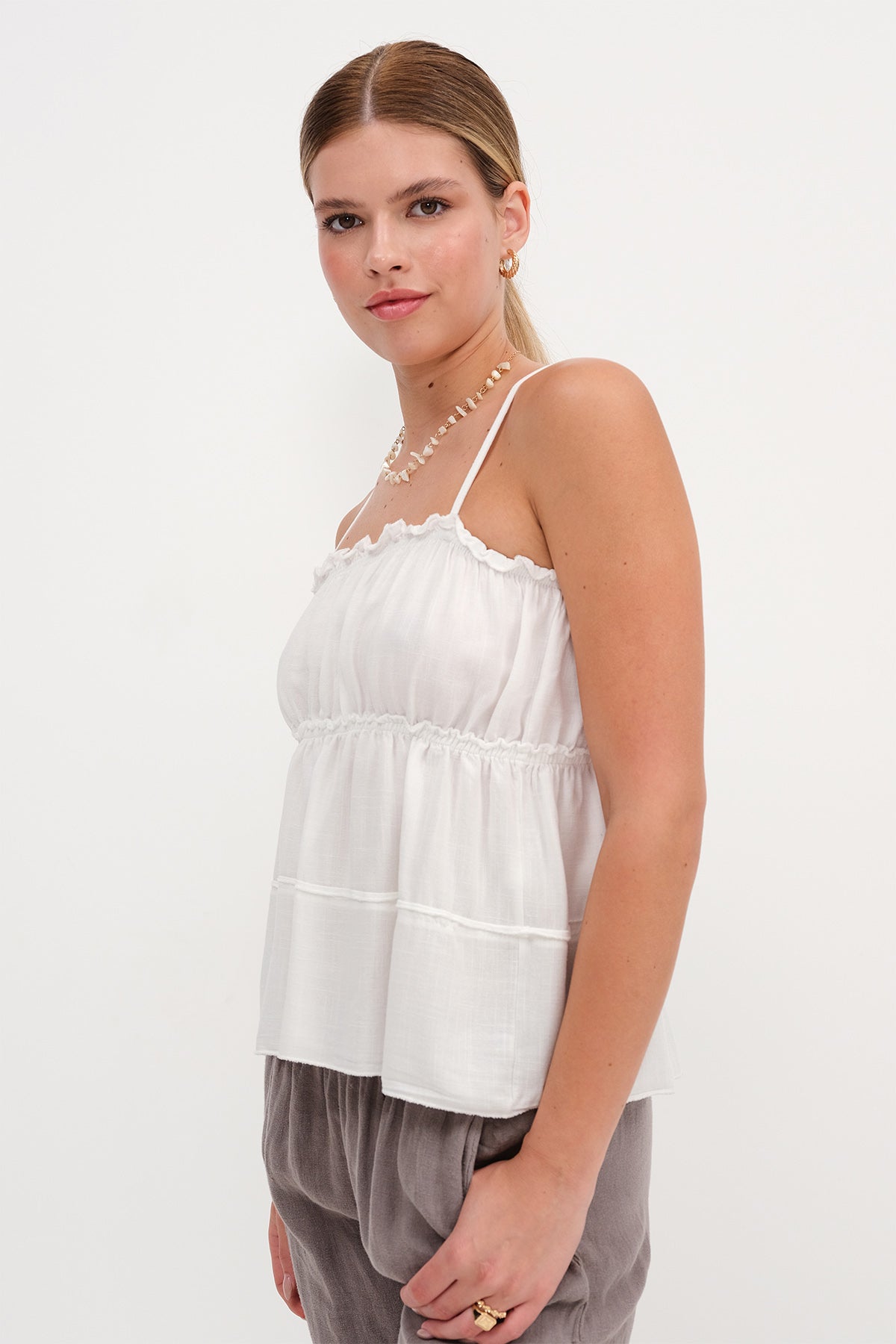 White_Linen-Blend-Spaghetti-Strap-Blouse-addax