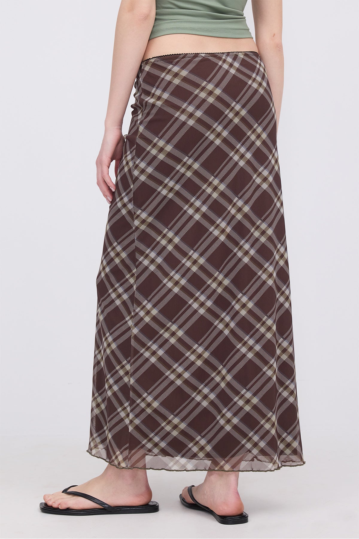 Plaid_Floral-Patterned-Lined-Midi-Skirt-addax