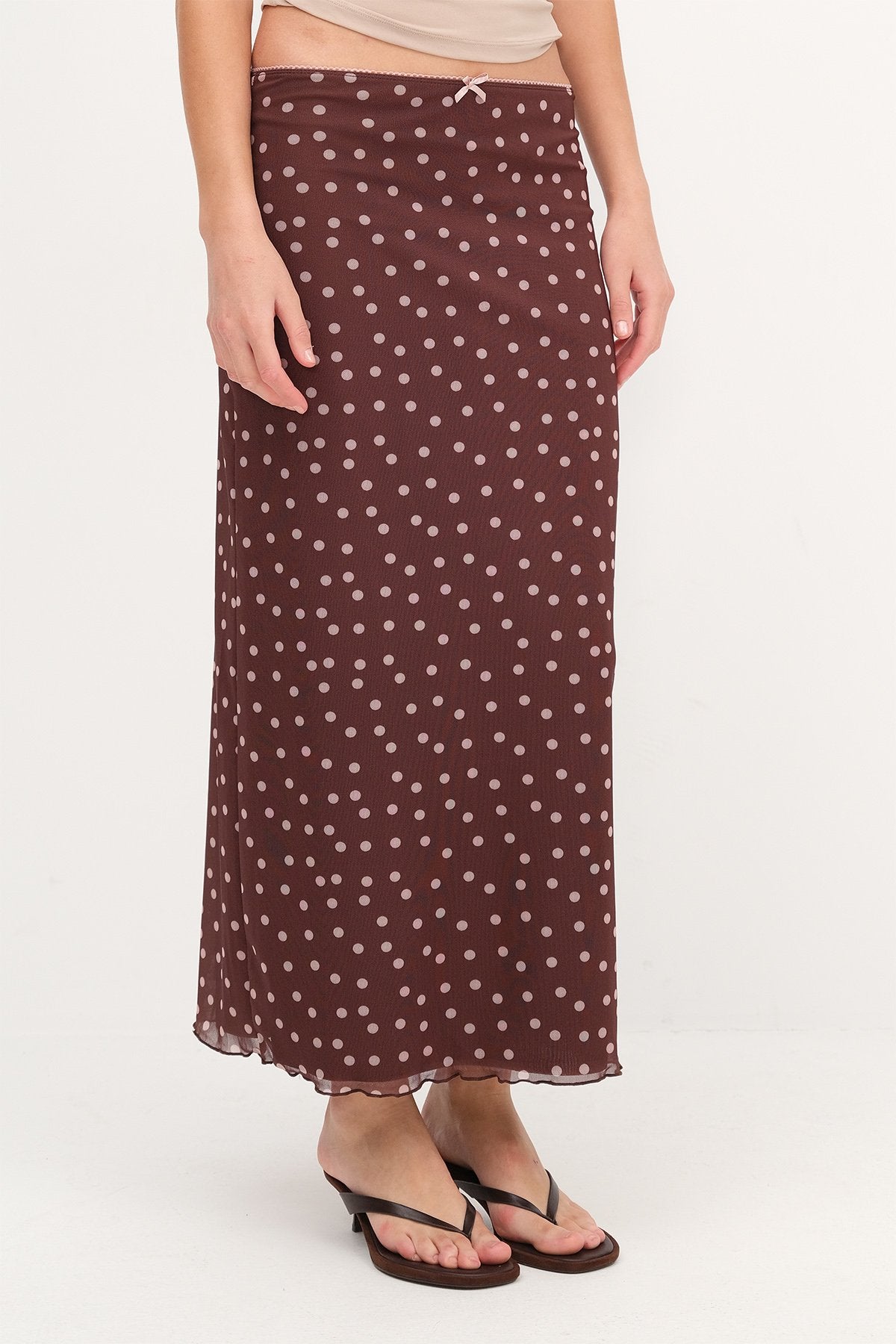 Dotted-Brown_Floral-Patterned-Lined-Midi-Skirt-addax