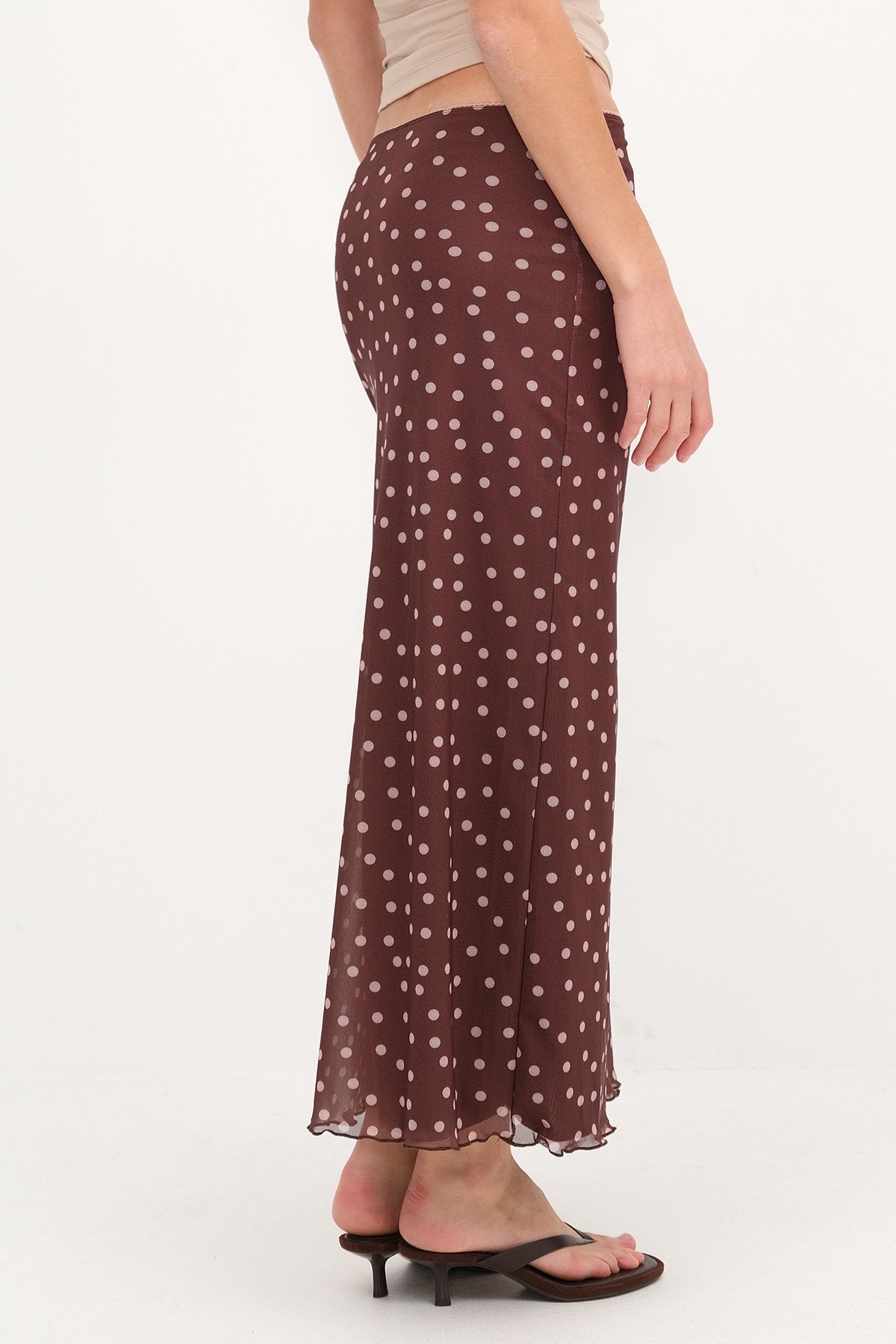 Dotted-Brown_Floral-Patterned-Lined-Midi-Skirt-addax