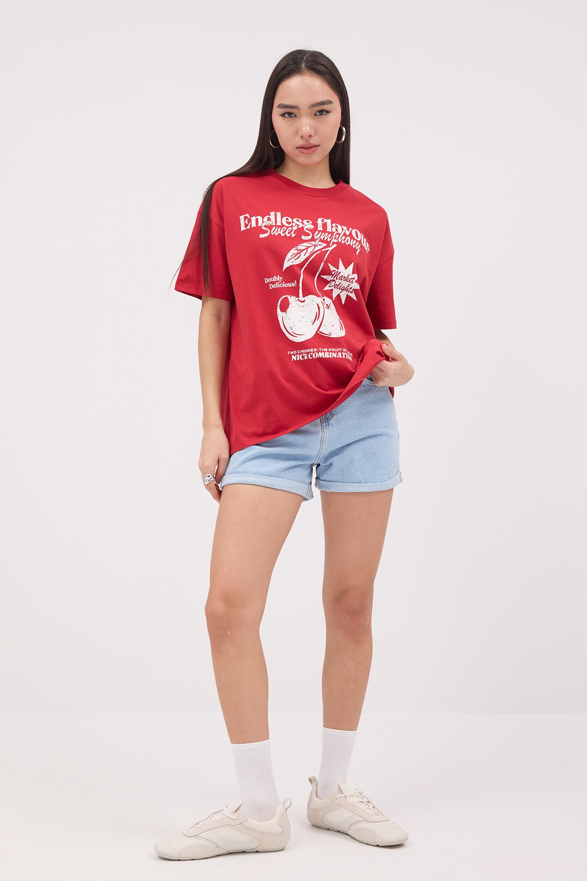 Bright-Red_Cherry-Look-T-shirt-addax