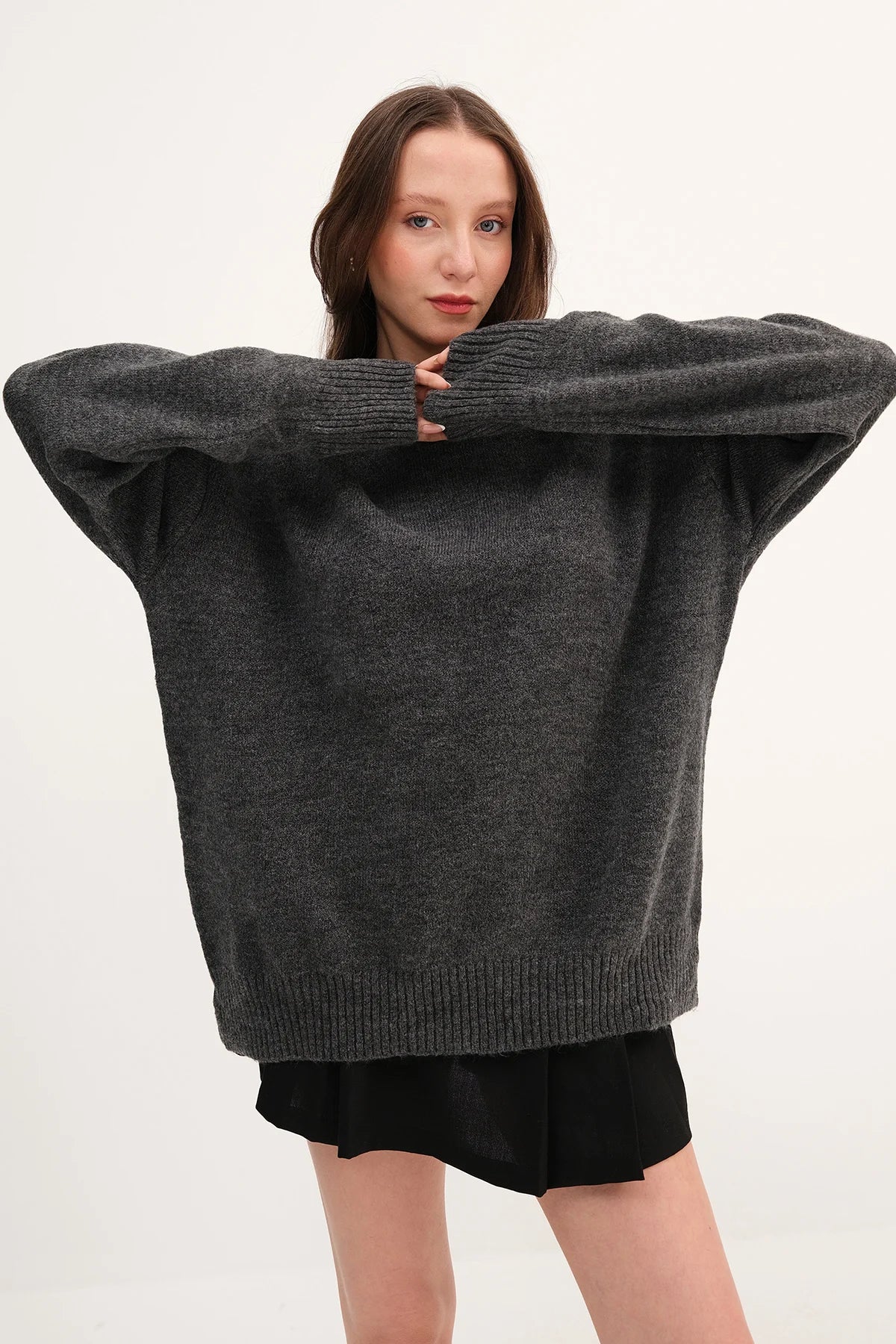 Charcoal_Crew-Neck-Basic-Knitwear-Sweater-addax