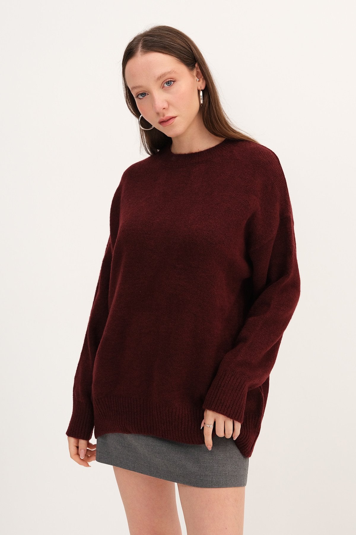 Crew Neck Basic Knitwear Sweater