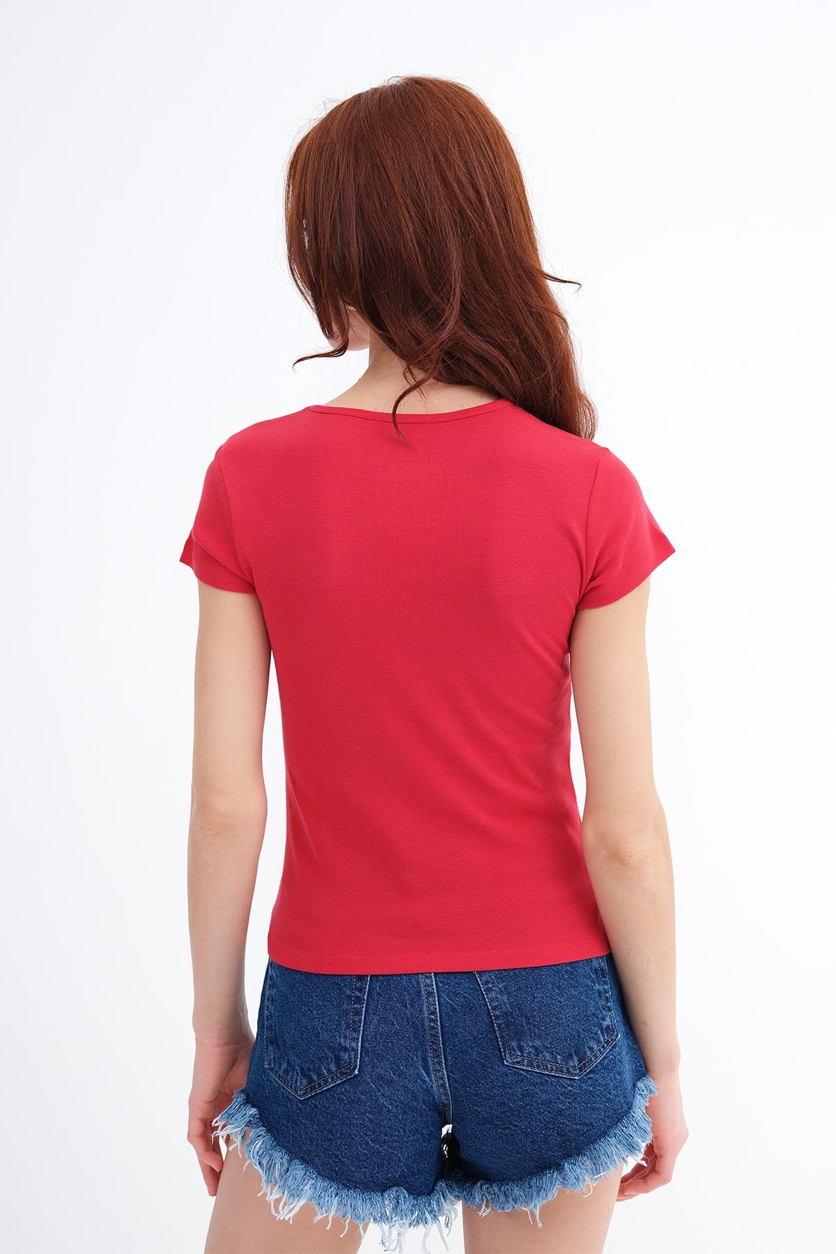 Bright-Red_Short-Sleeve-Printed-T-shirt-addax