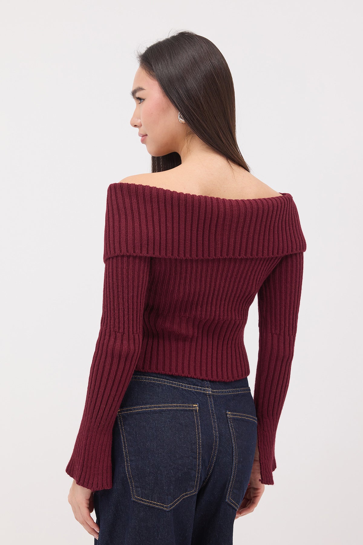 Burgundy_Zippered-Knitwear-Cardigan-addax