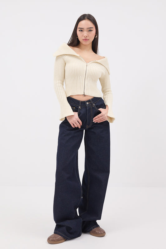 Beige_Zippered-Knitwear-Cardigan-addax