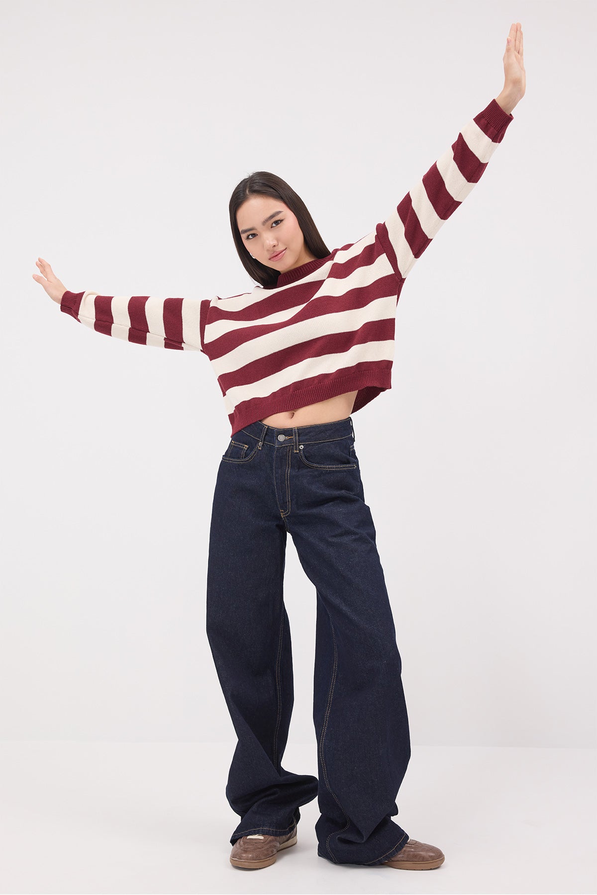 Stone---Burgundy_Striped-Knit-Sweater-addax