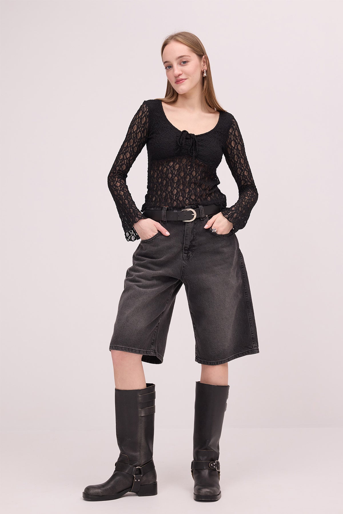 Black_Gathered-Front-Transparent-Blouse-addax