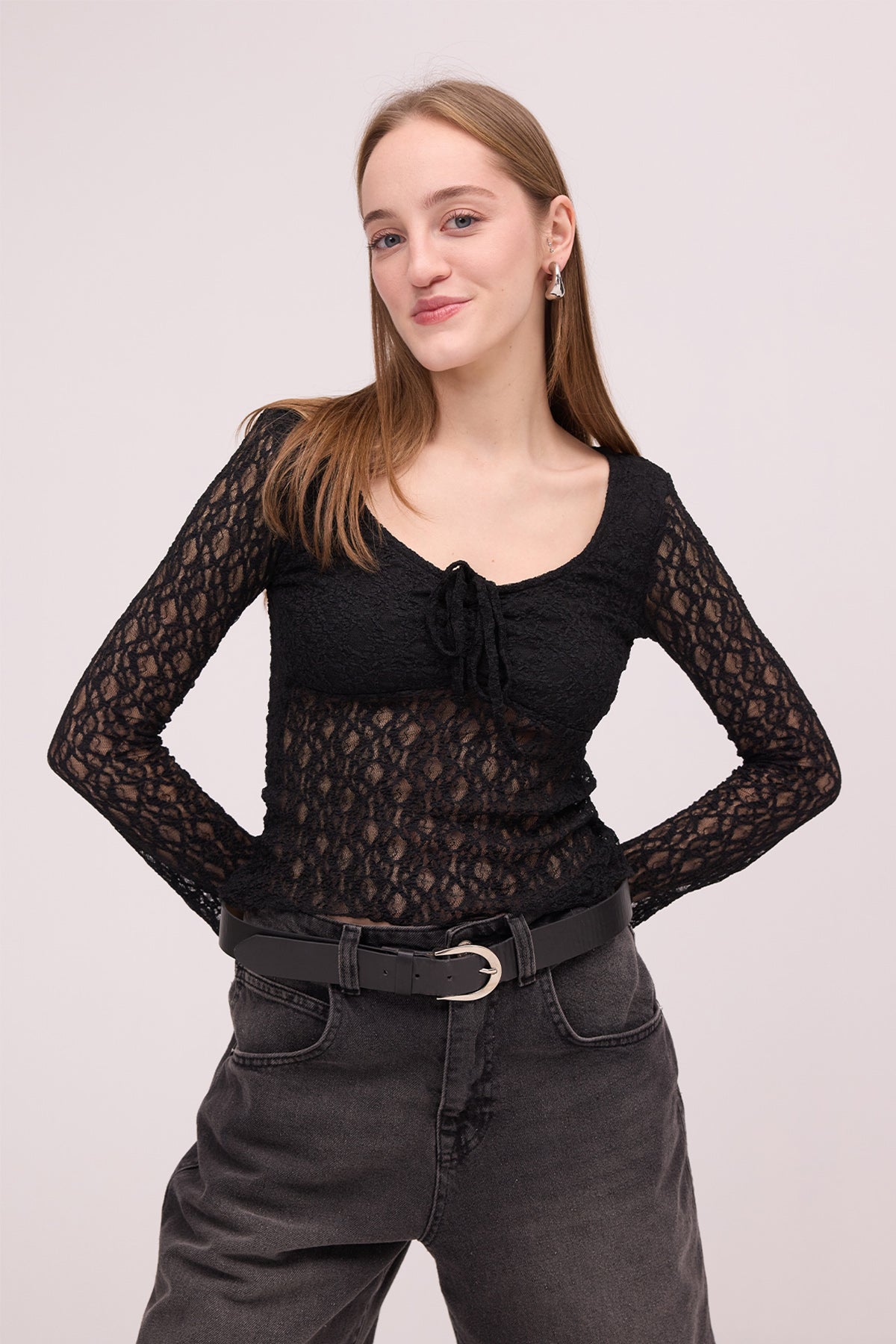 Black_Gathered-Front-Transparent-Blouse-addax