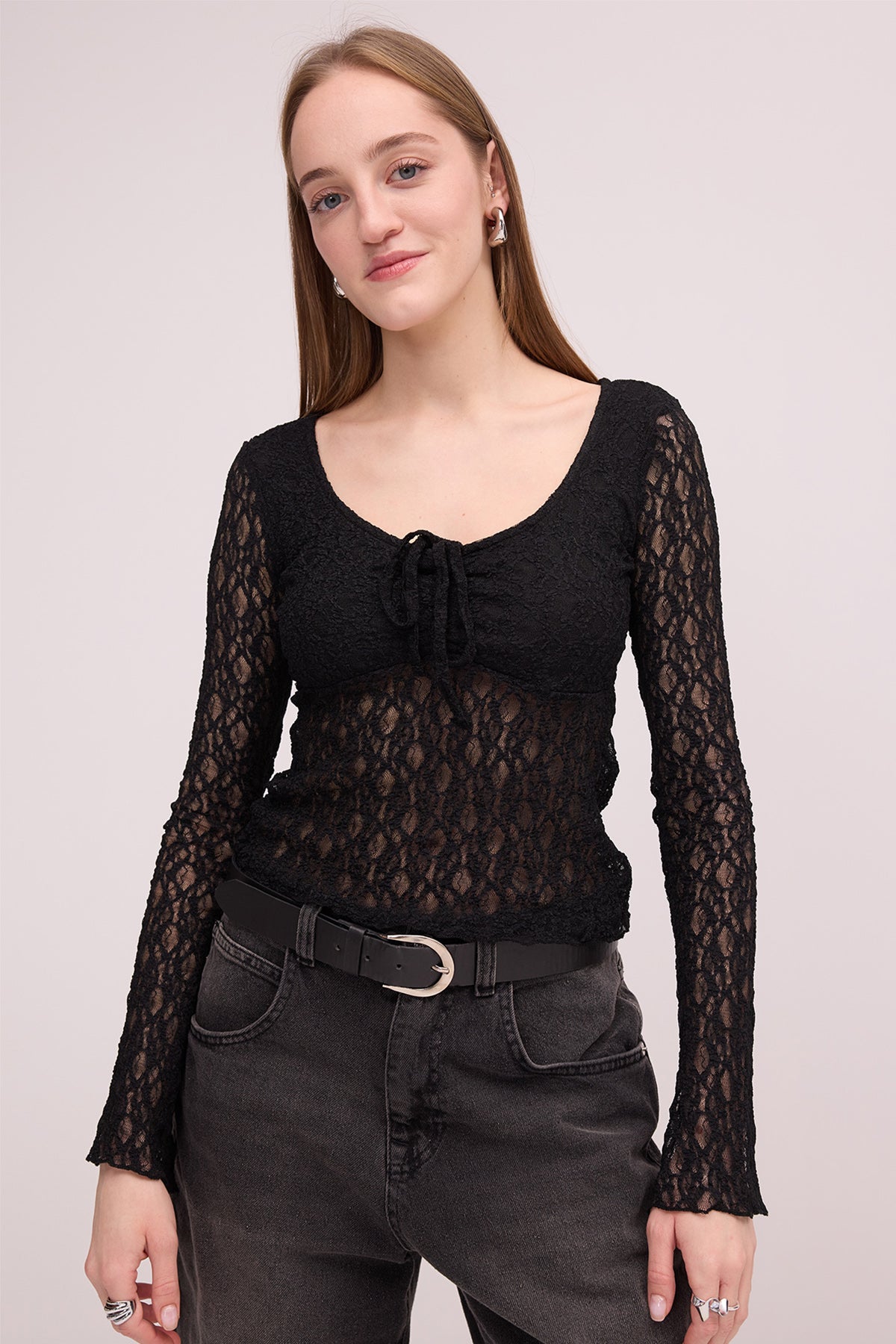 Black_Gathered-Front-Transparent-Blouse-addax