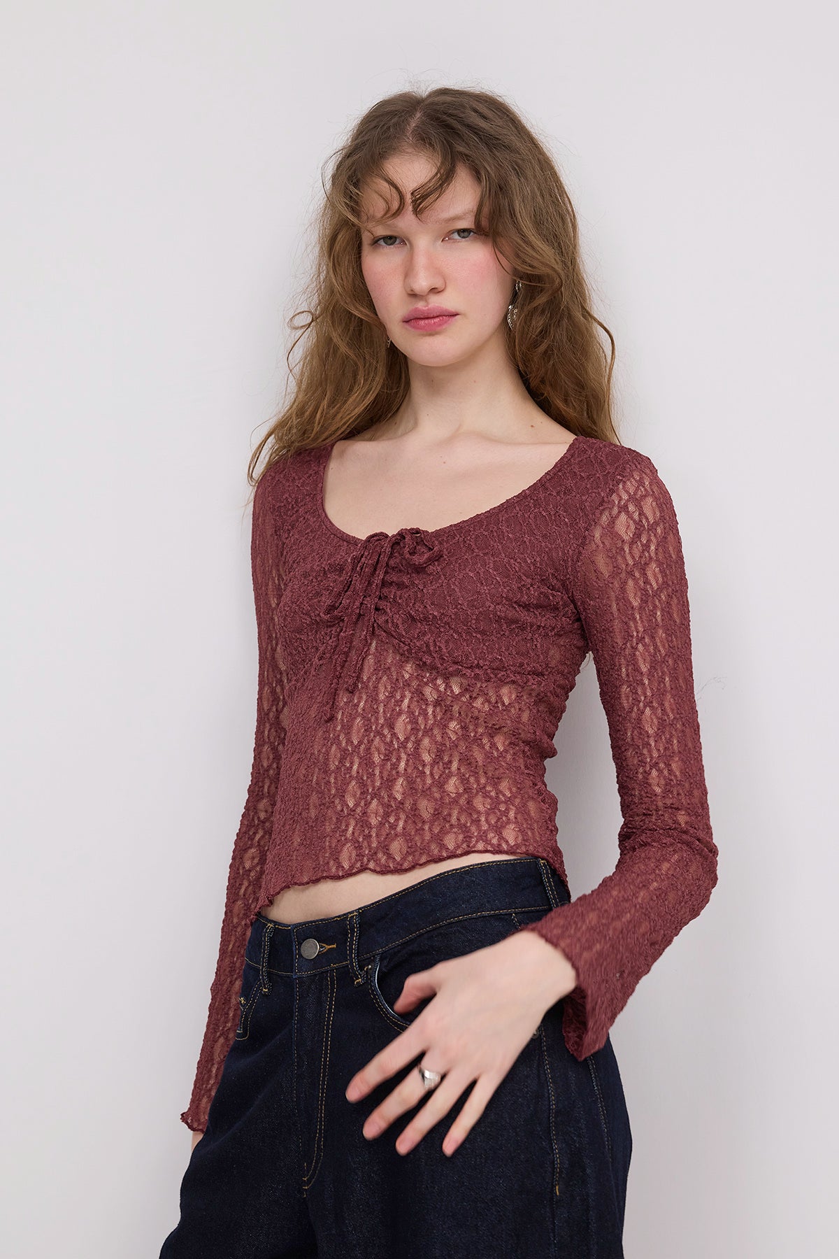 Rose_Gathered-Front-Transparent-Blouse-addax