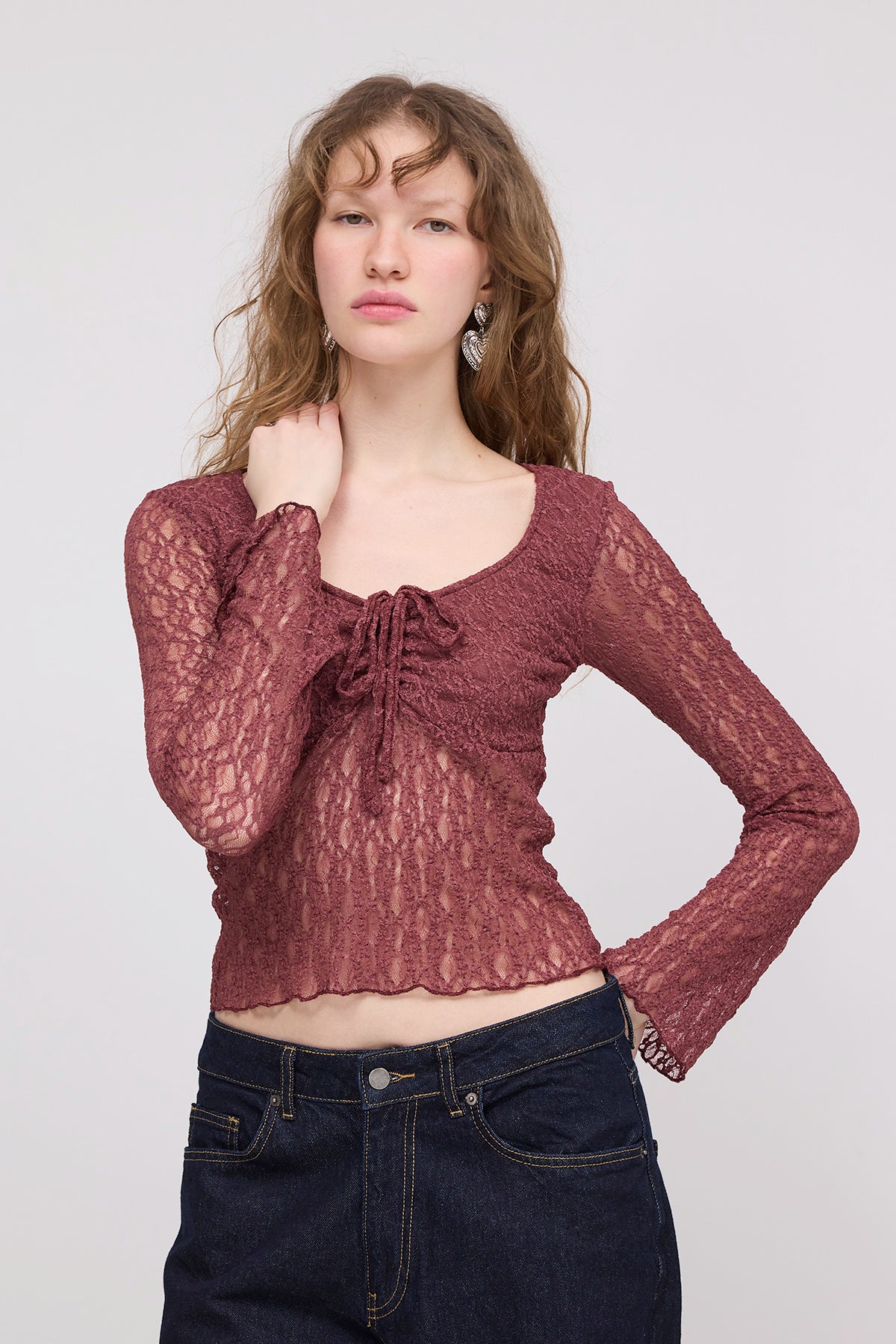 Rose_Gathered-Front-Transparent-Blouse-addax