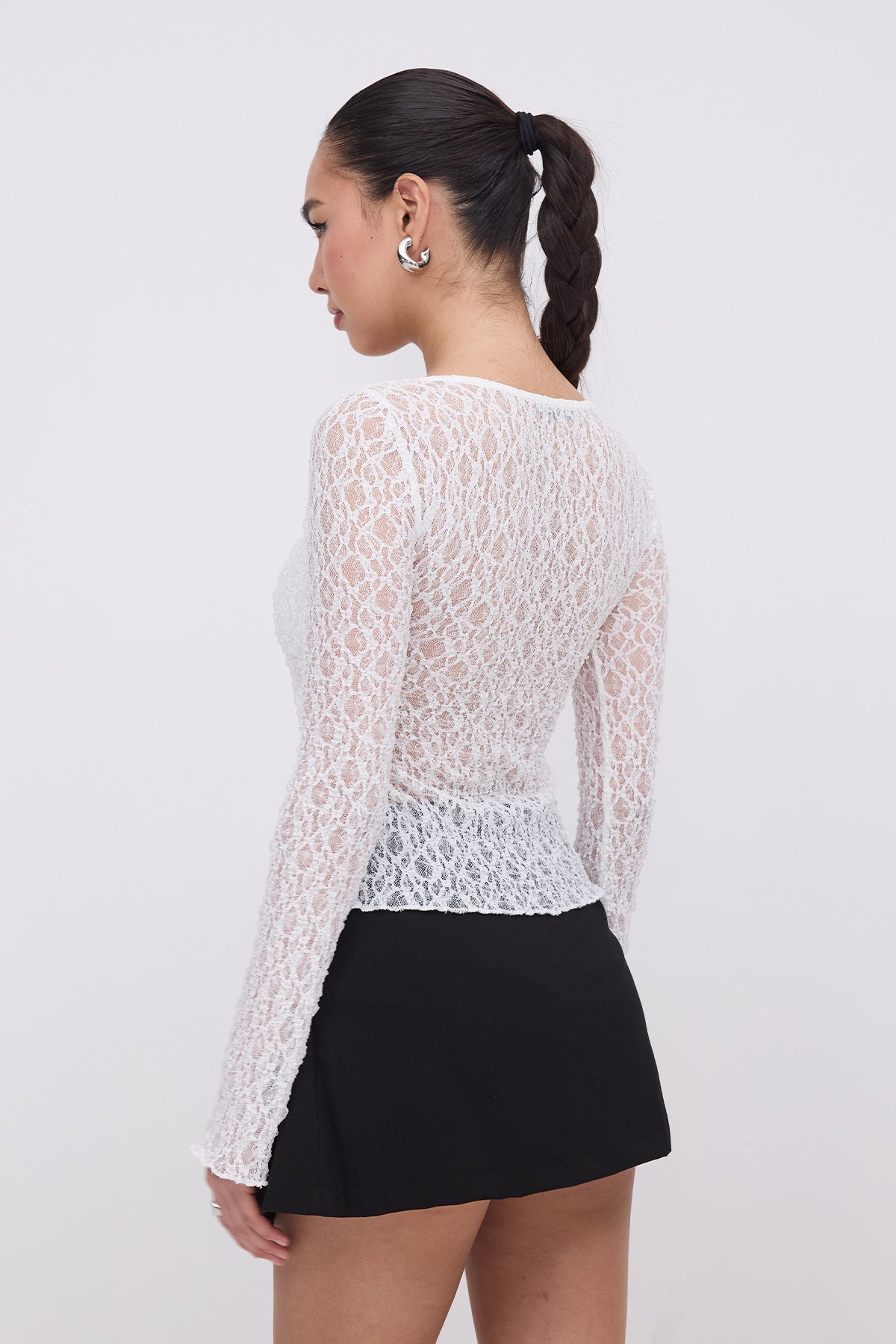 Ecru_Gathered-Front-Transparent-Blouse-addax