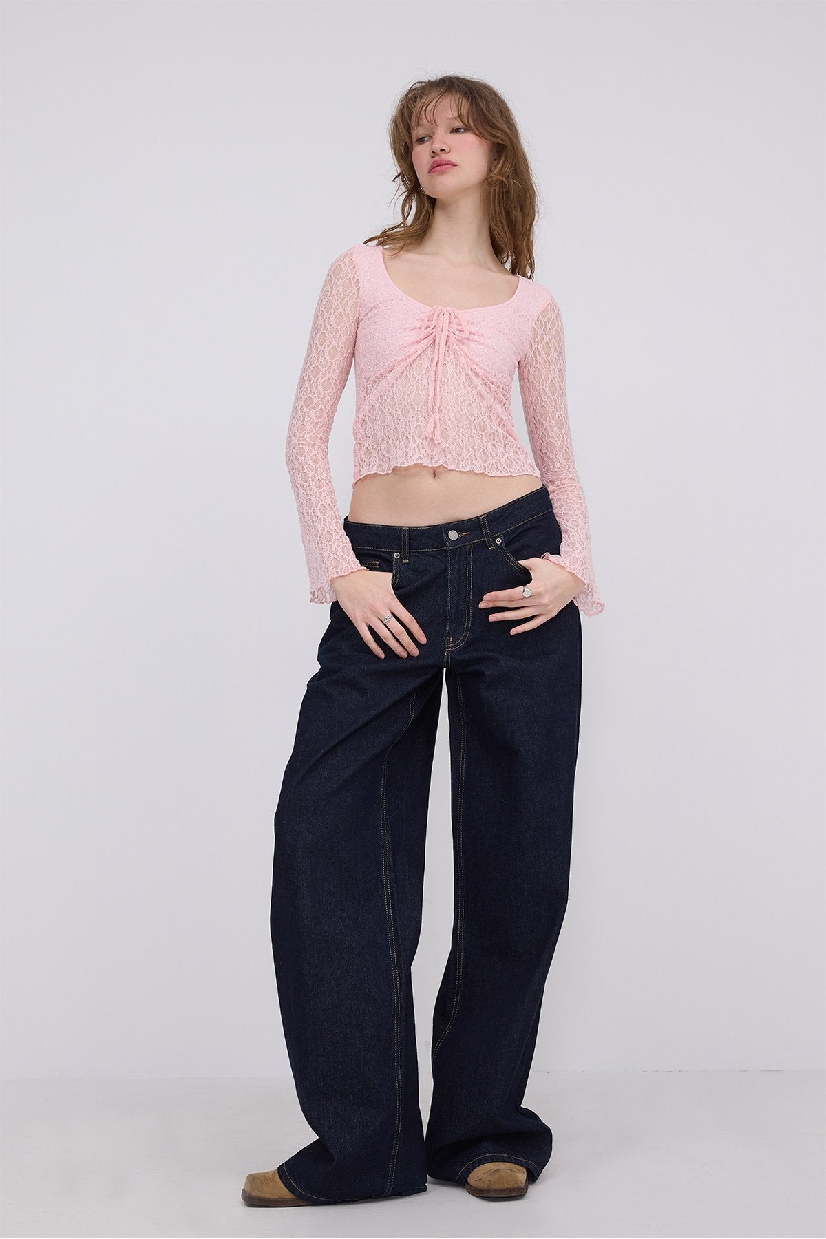 Lotus_Gathered-Front-Transparent-Blouse-addax