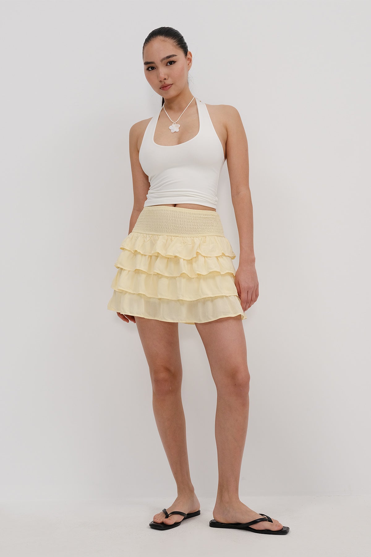 Light-Yellow_Frilled-Mini-Skirt-addax
