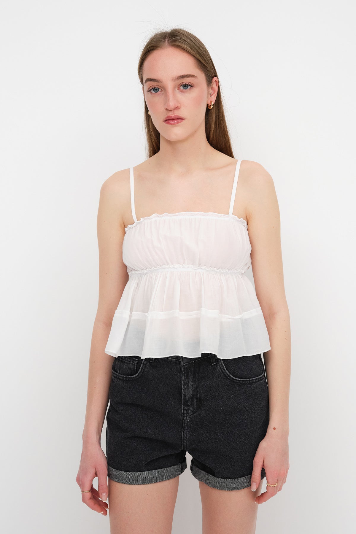 Blouse with Gathered Detail