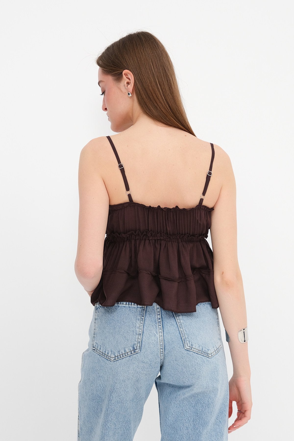 Bitter-Coffee_Blouse-with-Gathered-Detail-addax