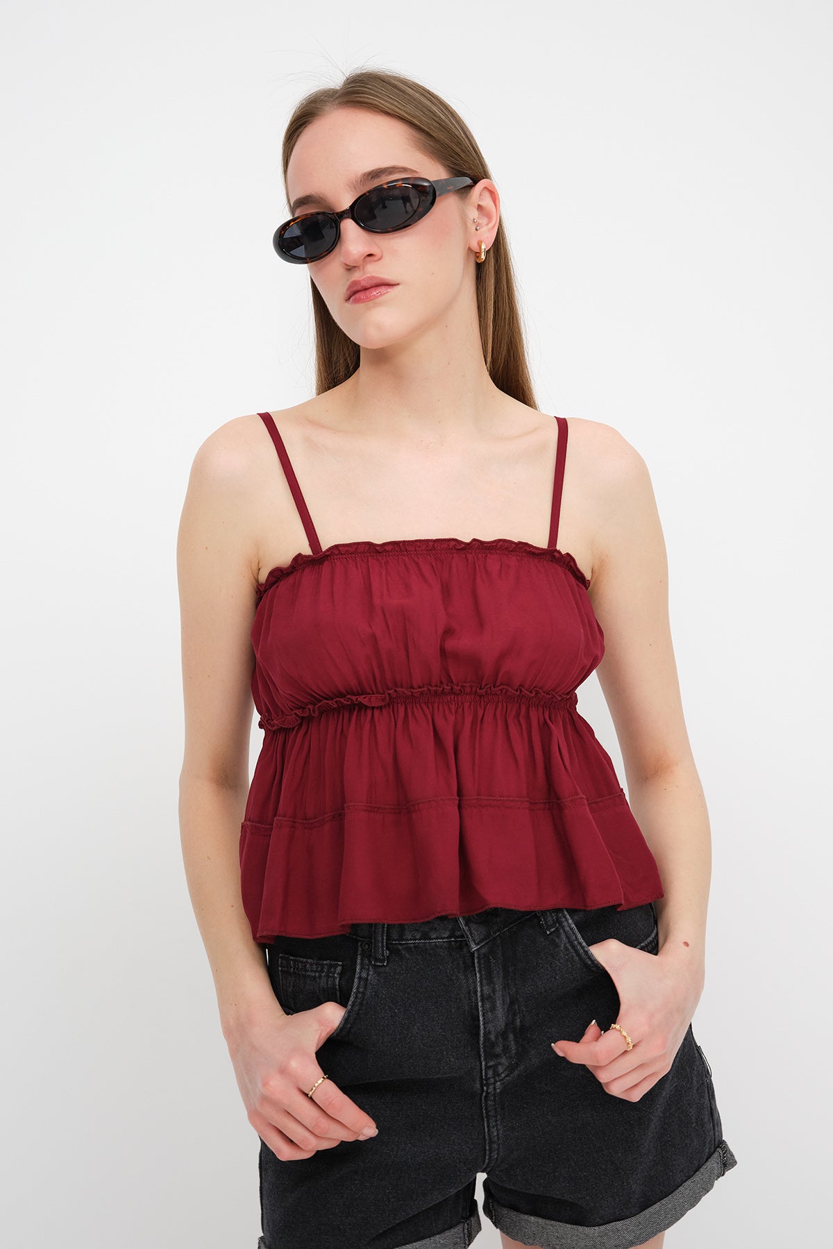 Blouse with Gathered Detail