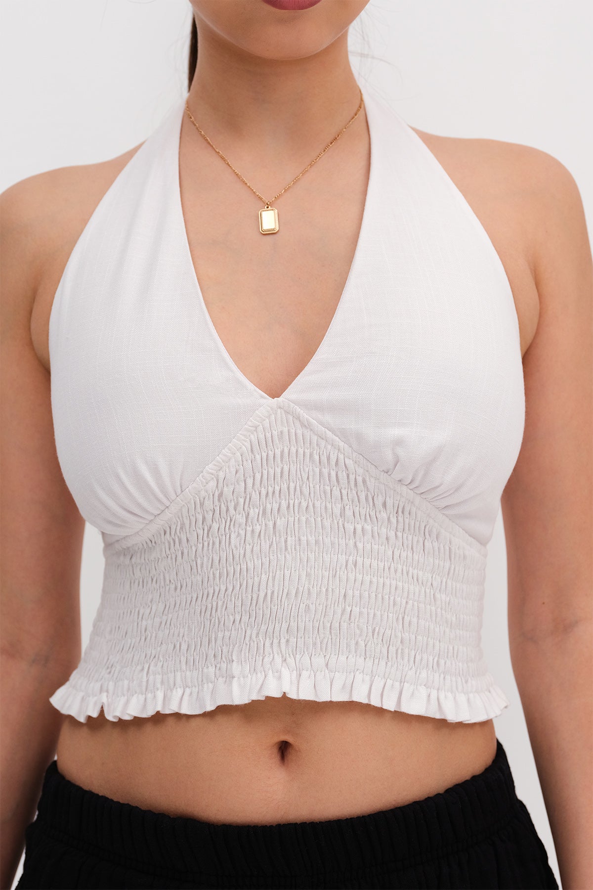 Linen Blend Bustier