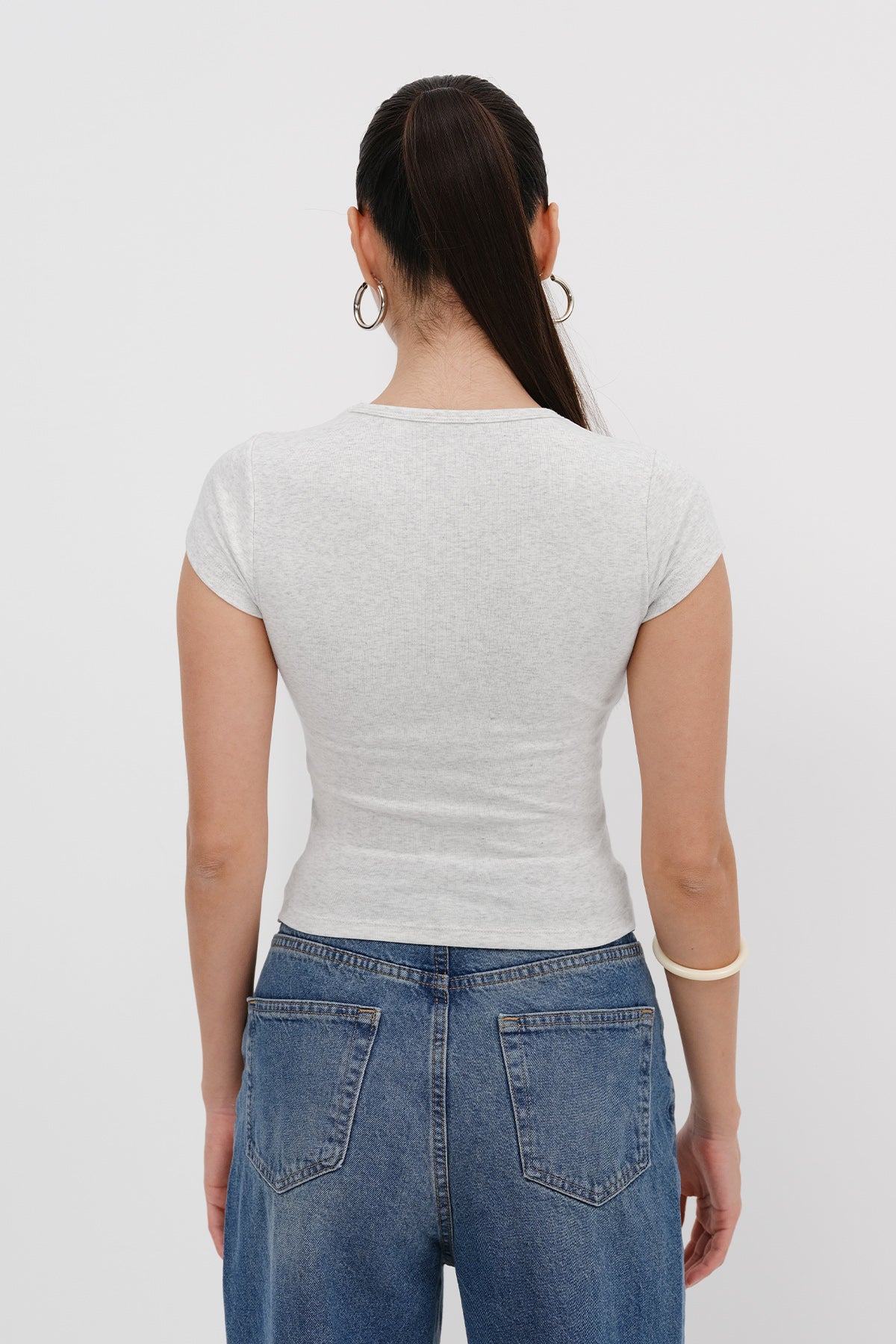 Snow-Melange_Short-Sleeve-Basic-T-shirt-addax