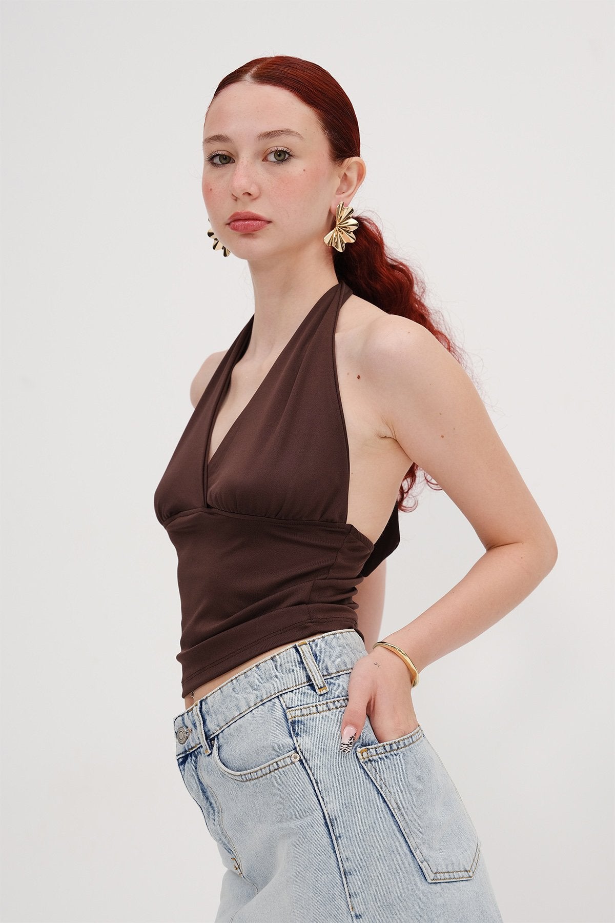 Brown_Halter-Neck-Crop-Blouse-addax