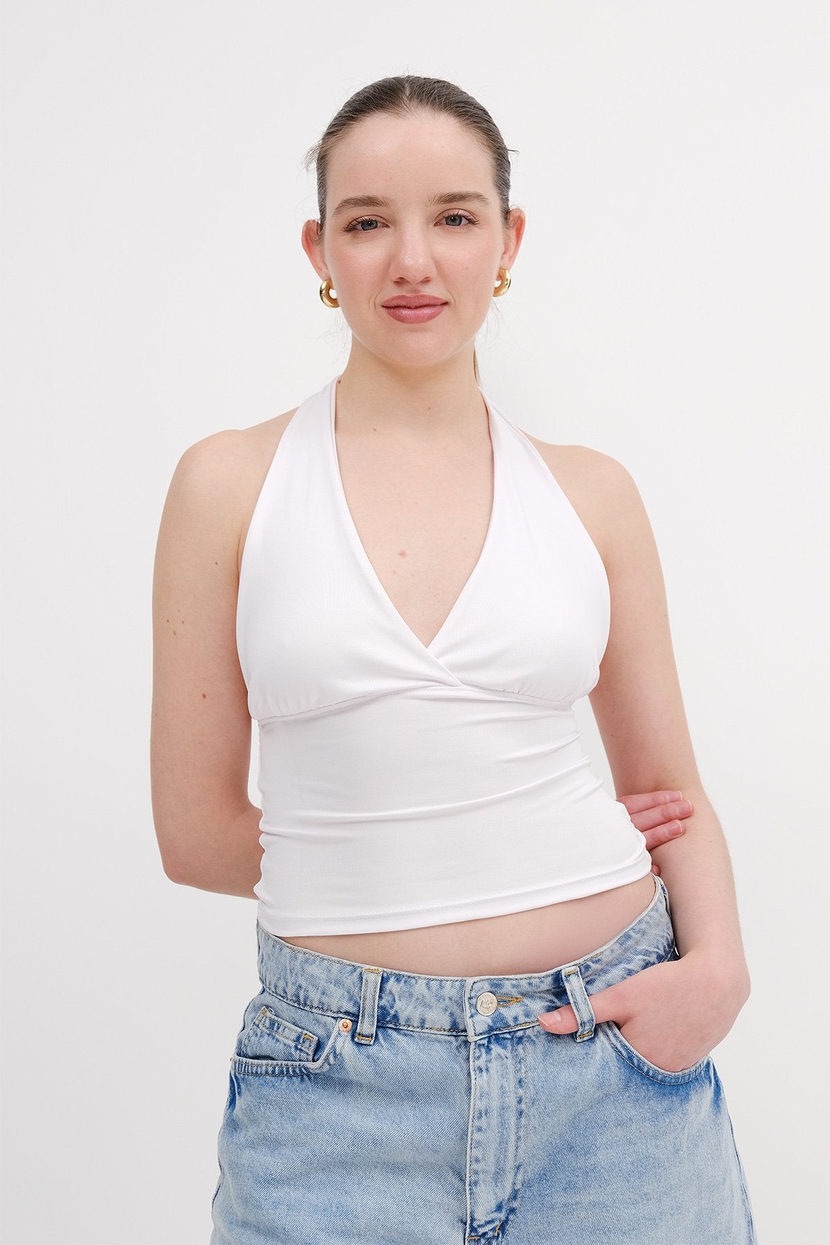 Ecru_Halter-Neck-Crop-Blouse-addax