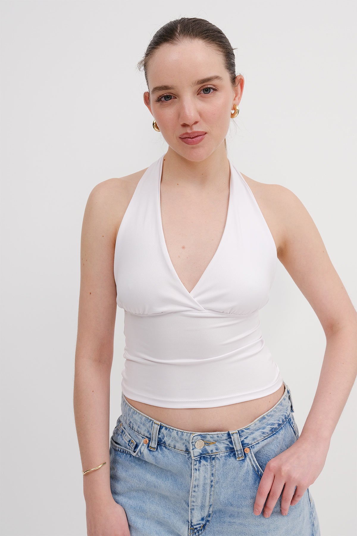 Ecru_Halter-Neck-Crop-Blouse-addax
