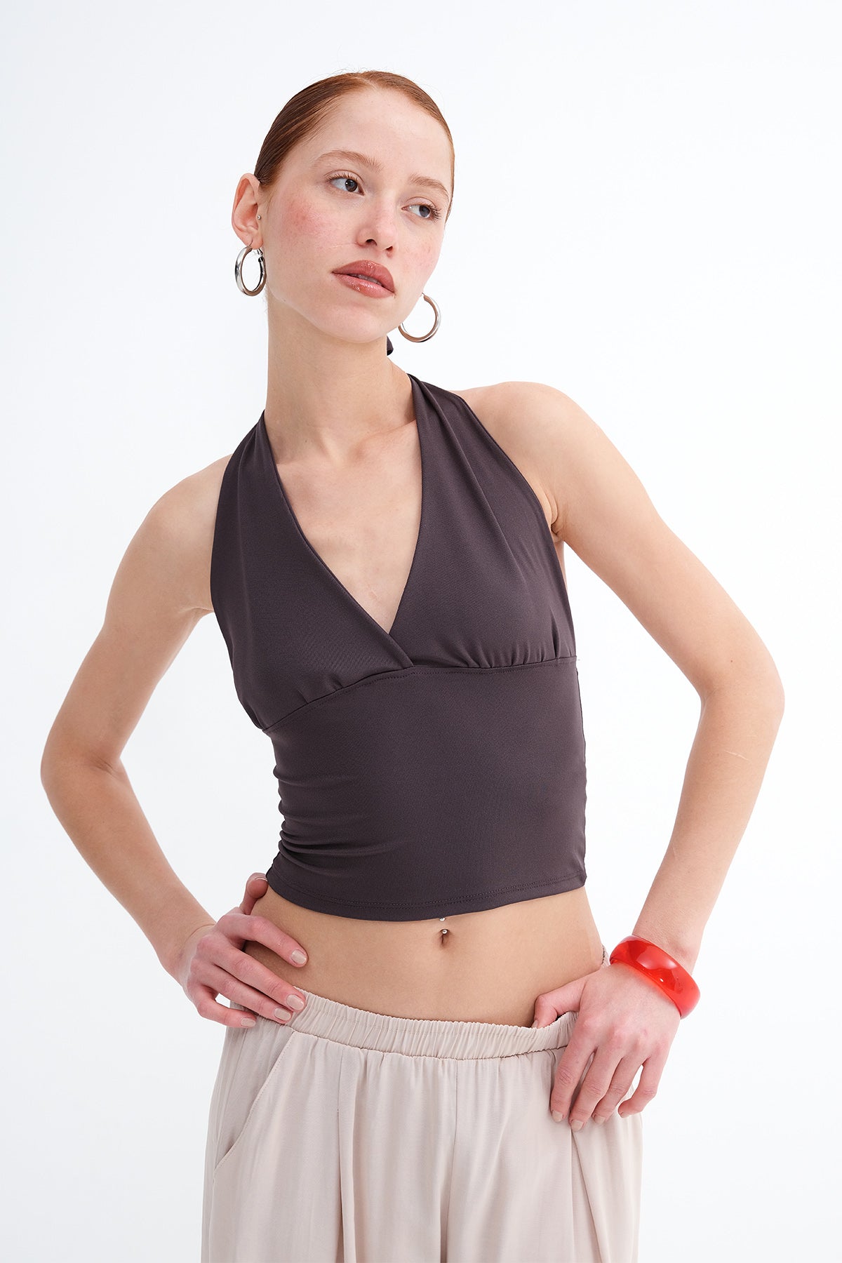Soft-Brown_Halter-Neck-Crop-Blouse-addax