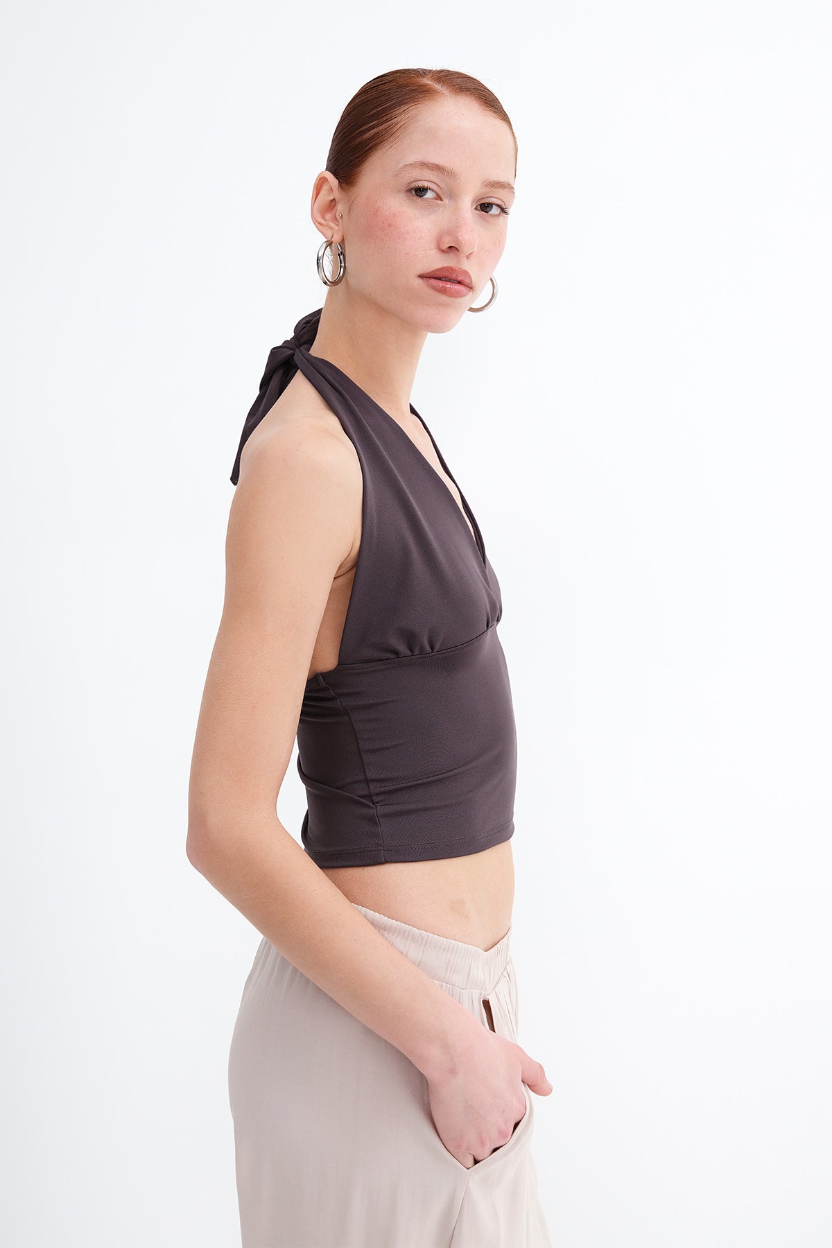 Soft-Brown_Halter-Neck-Crop-Blouse-addax