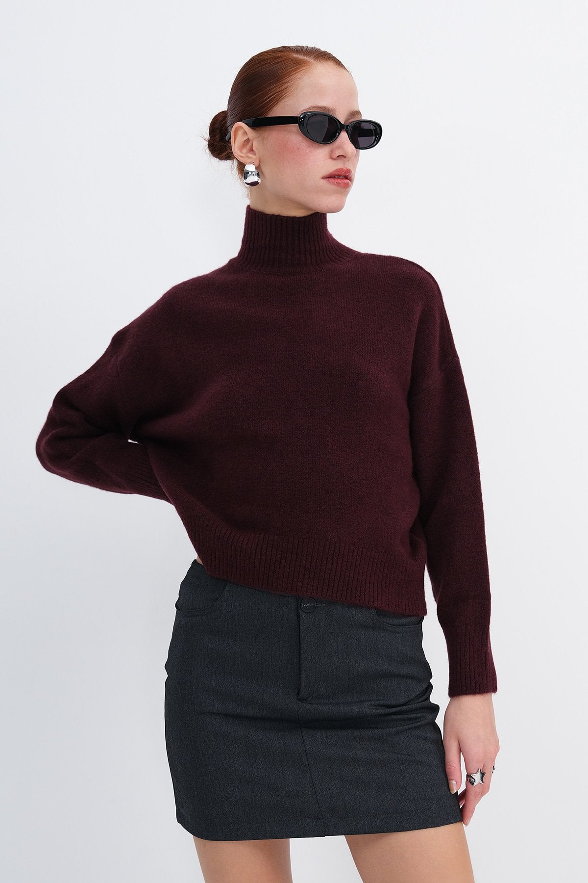 High Neck Knit Sweater