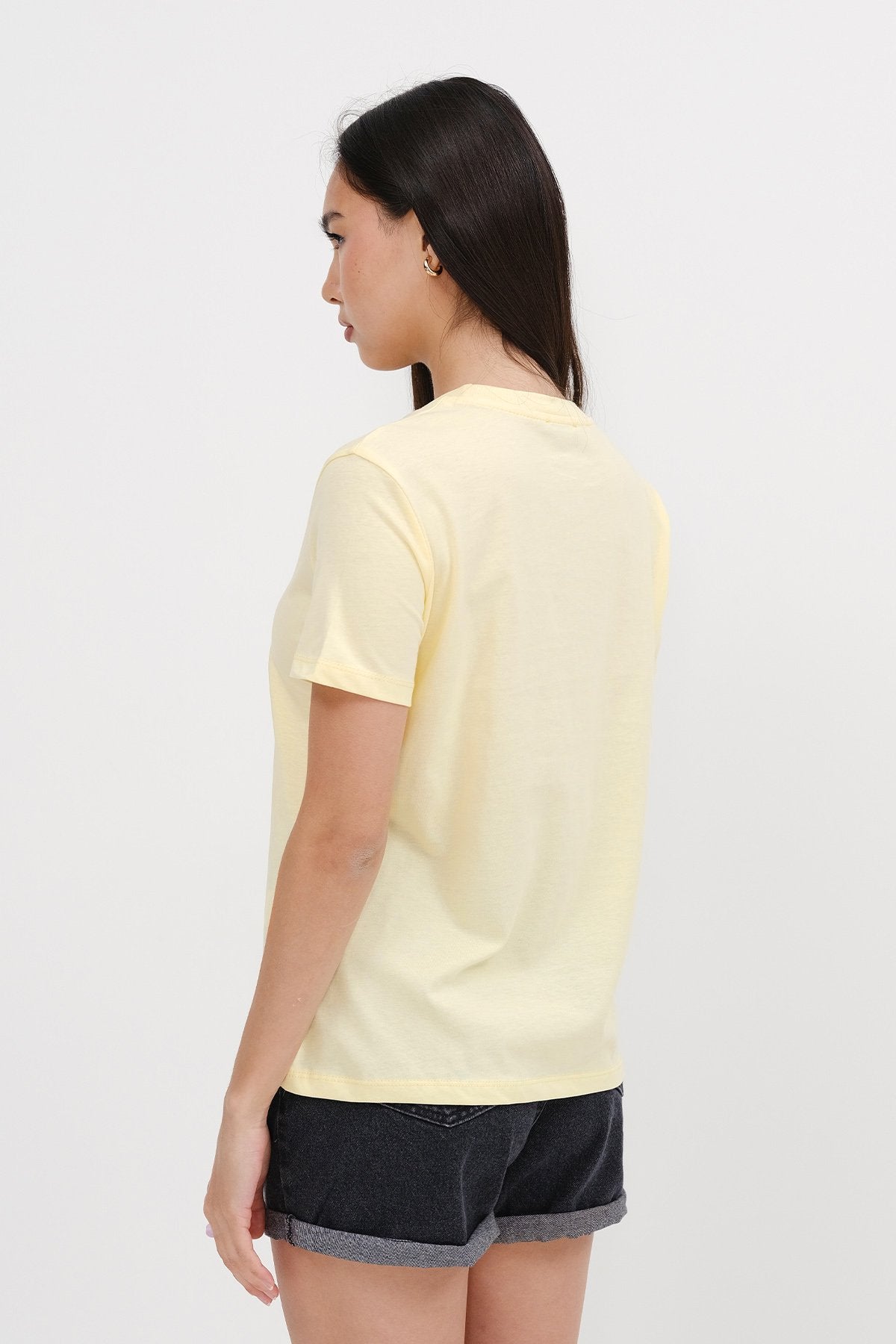 Yellow_Crew-Neck-Basic-T-shirt-addax