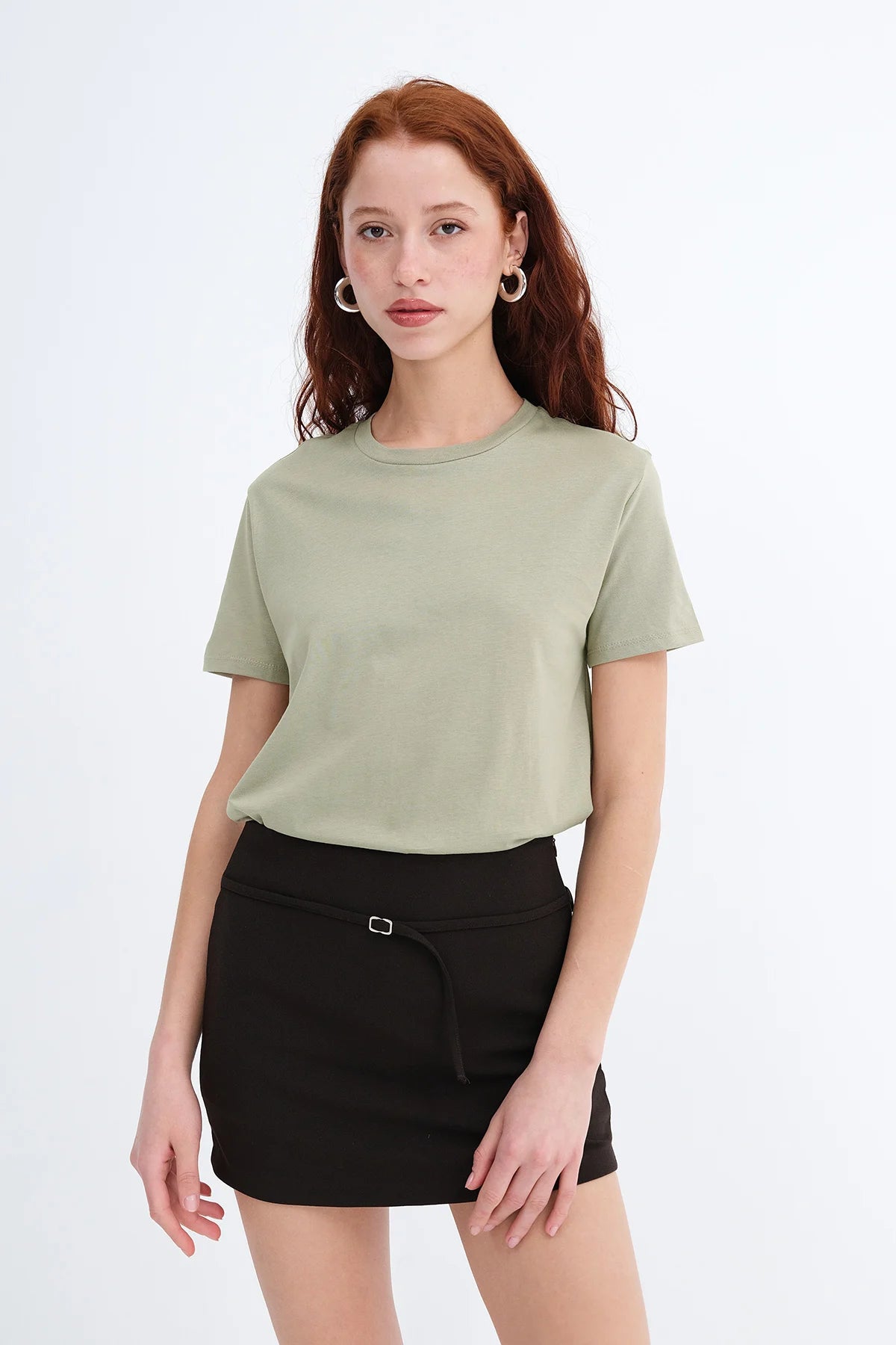 Khaki_Crew-Neck-Basic-T-shirt-addax