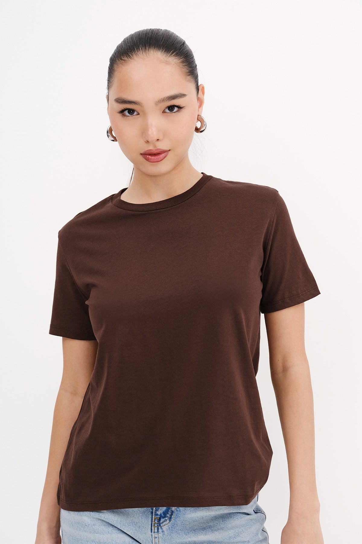 Brown_Crew-Neck-Basic-T-shirt-addax