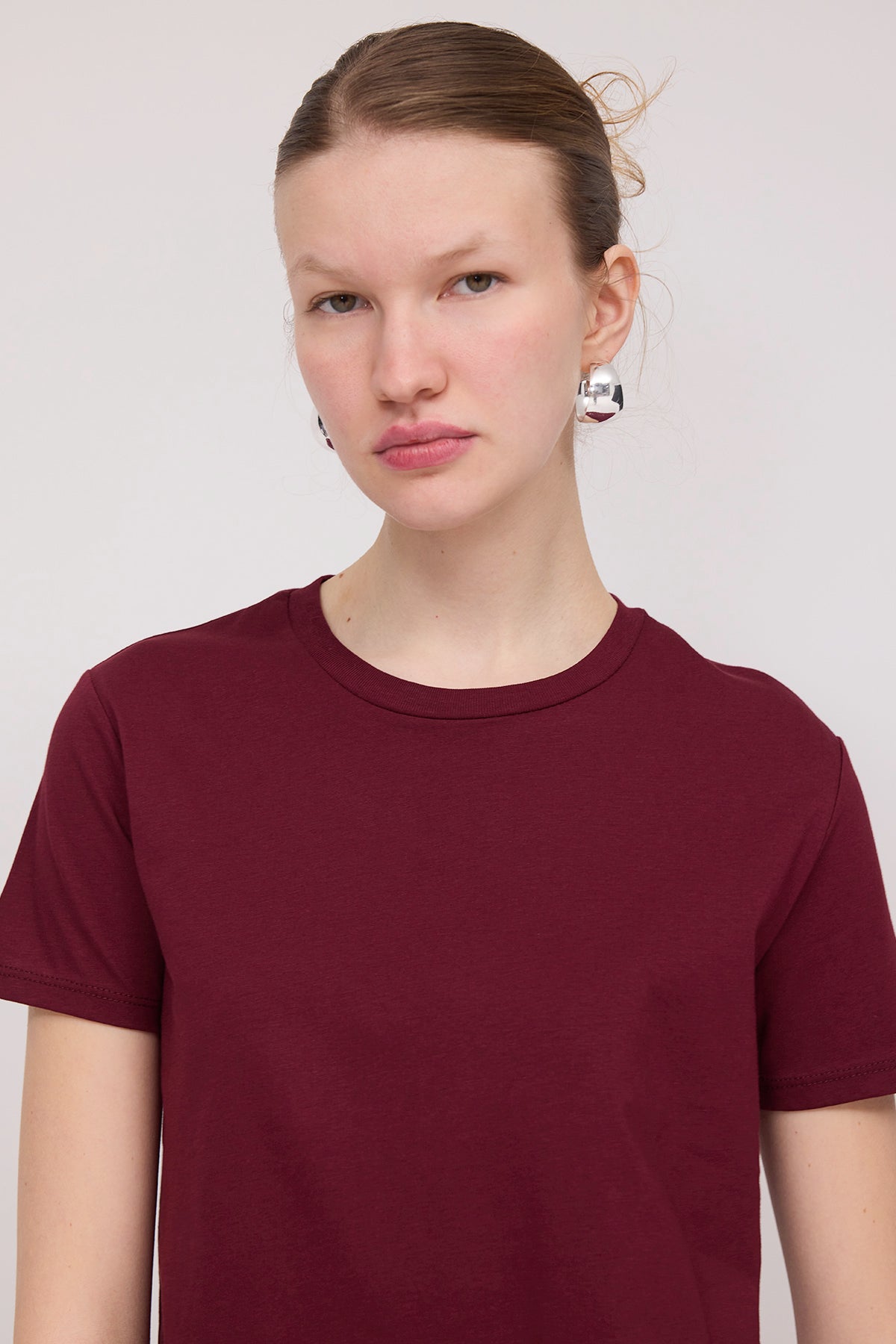 Burgundy_Crew-Neck-Basic-T-shirt-addax