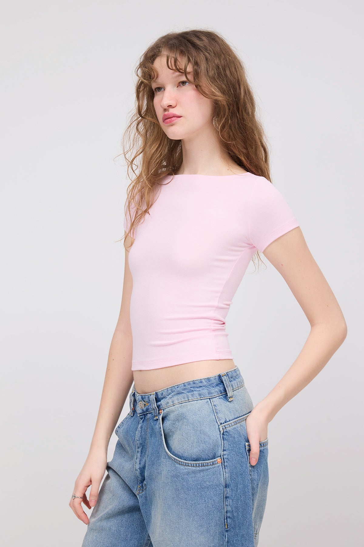 Pink_Short-Sleeve-Modal-T-shirt-addax
