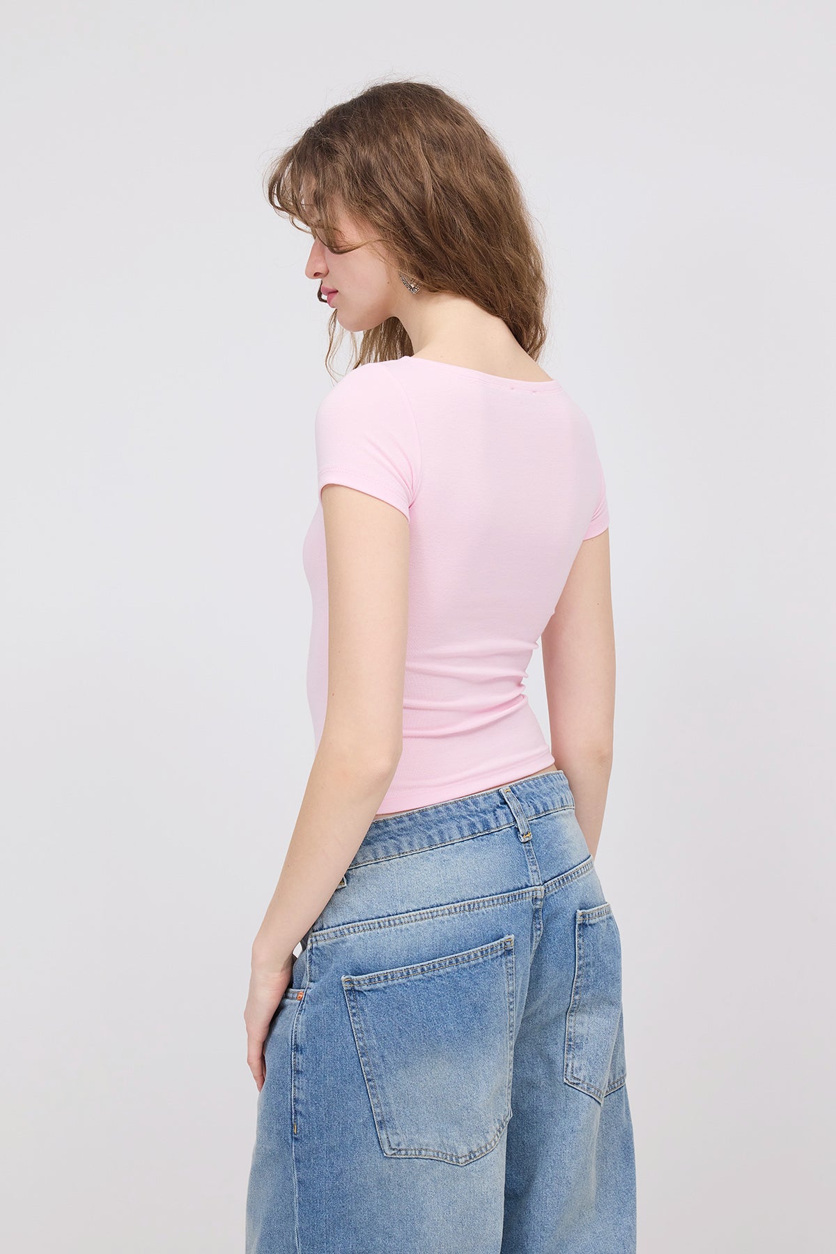 Pink_Short-Sleeve-Modal-T-shirt-addax