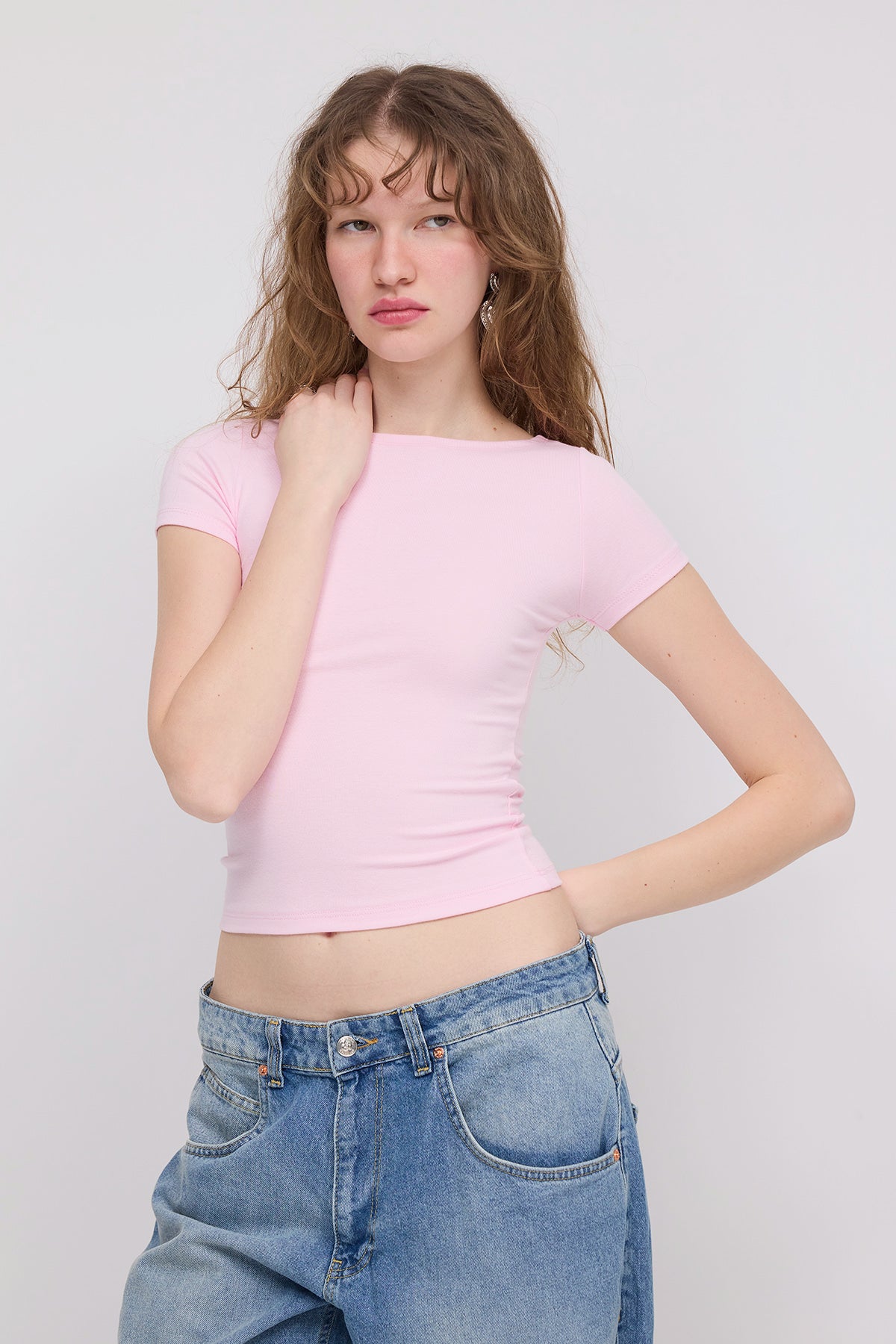 Pink_Short-Sleeve-Modal-T-shirt-addax
