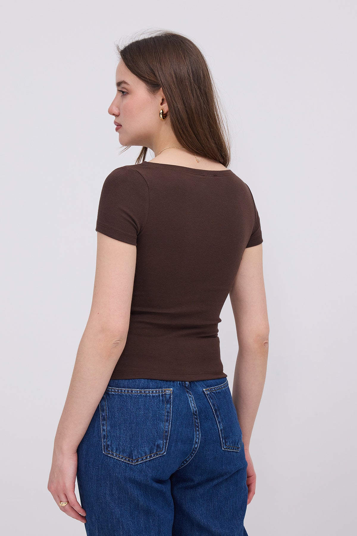 Brown_Short-Sleeve-Modal-T-shirt-addax