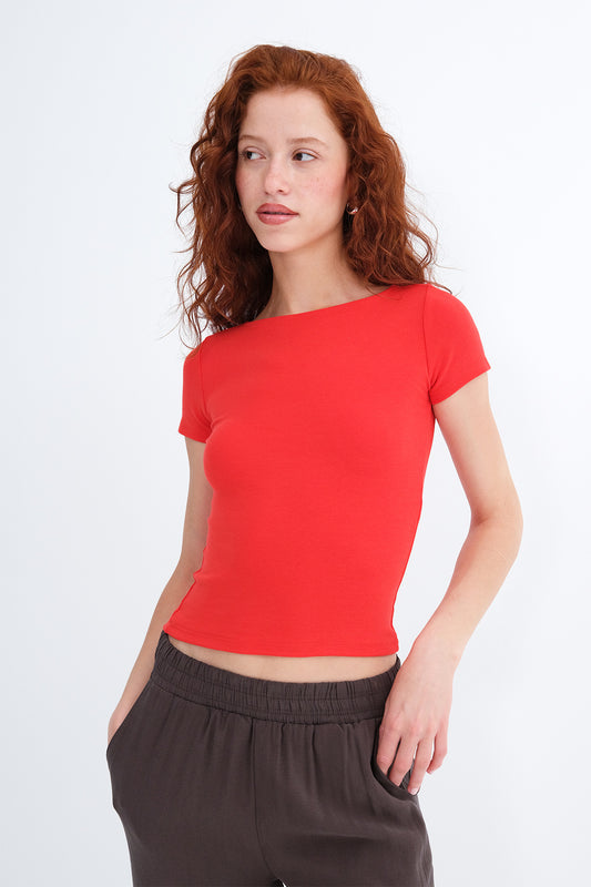 Red_Short-Sleeve-Modal-T-shirt-addax