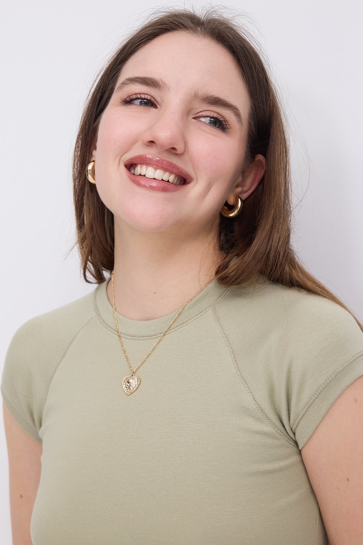 Khaki_Crew-Neck-Modal-T-Shirt-addax